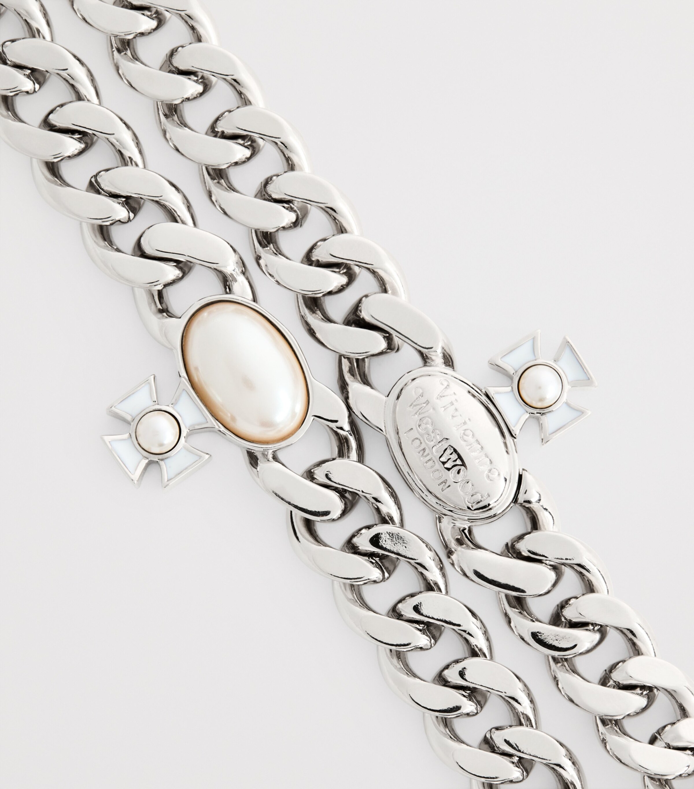 Vivienne Westwood Jewel-Orb Gaby Necklace Platinum Image 3