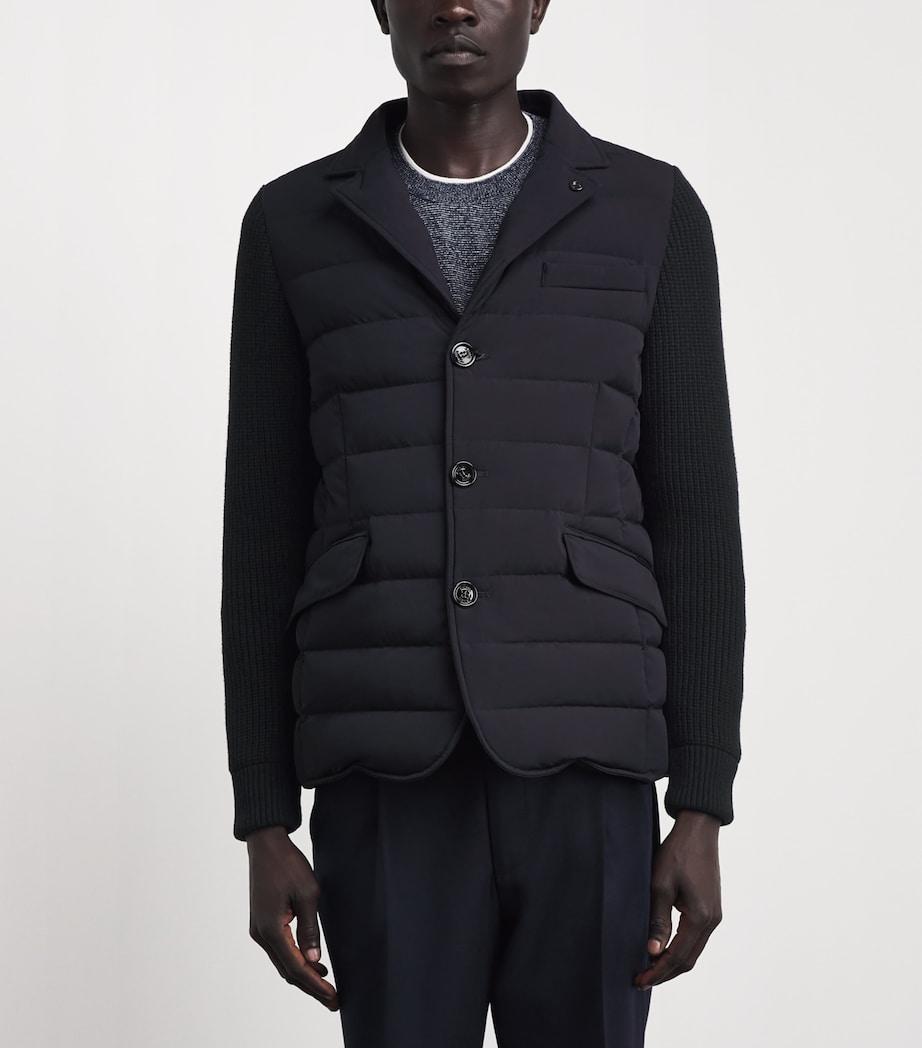 Moorer Mens Hybrid Rogers Jacket Dark Blu Image 6