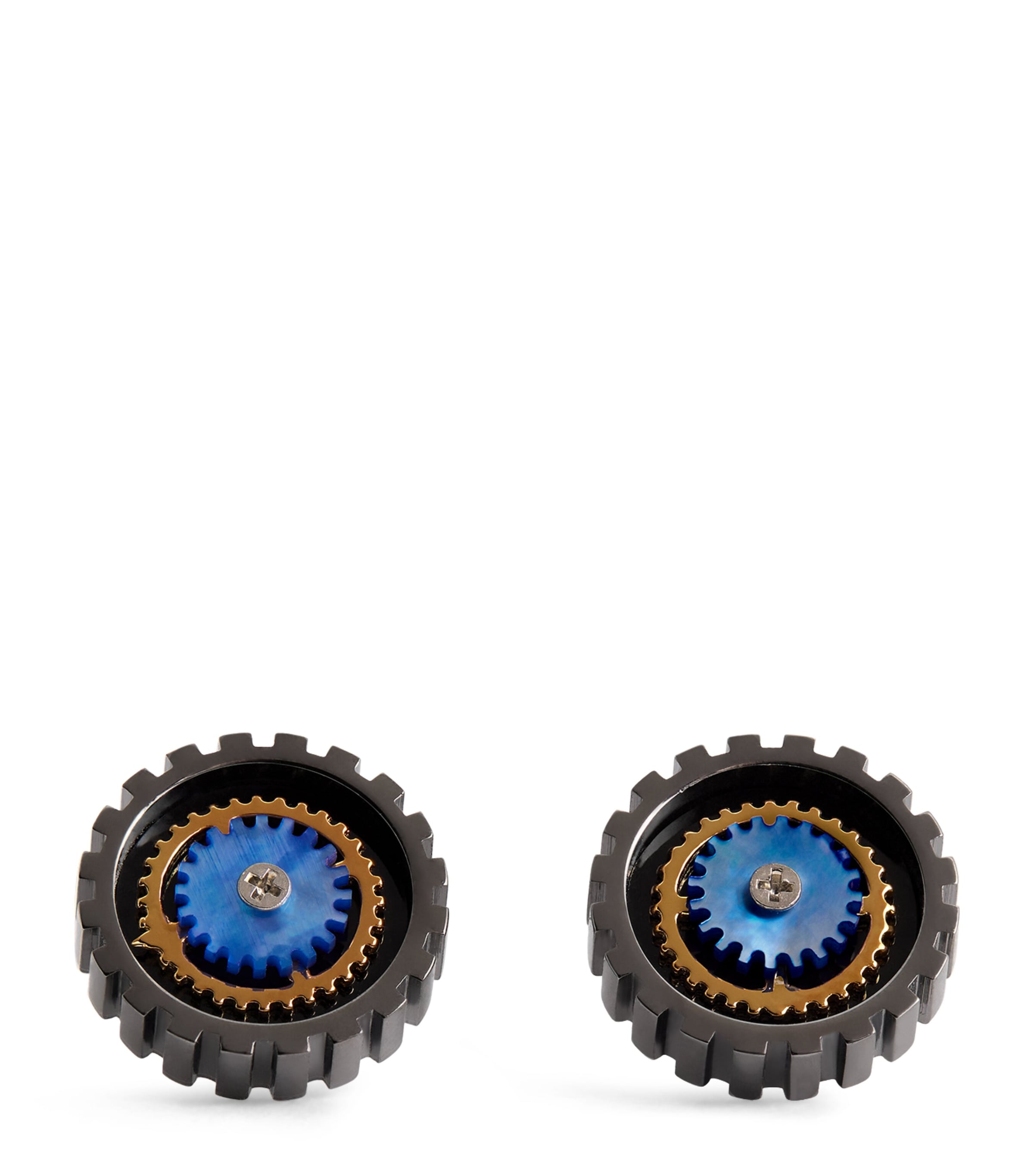 Rotate Gear Cufflinks BLACK Image 1