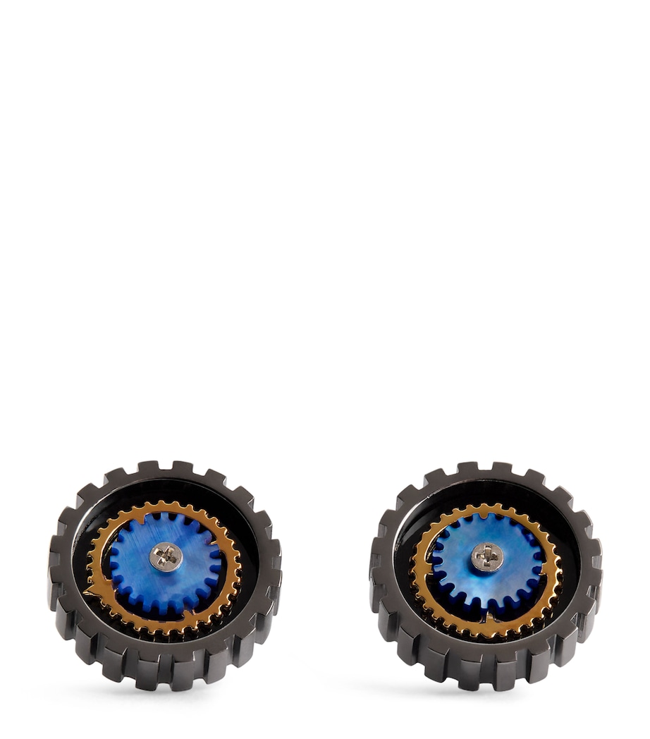 Rotate Gear Cufflinks BLACK Image 1