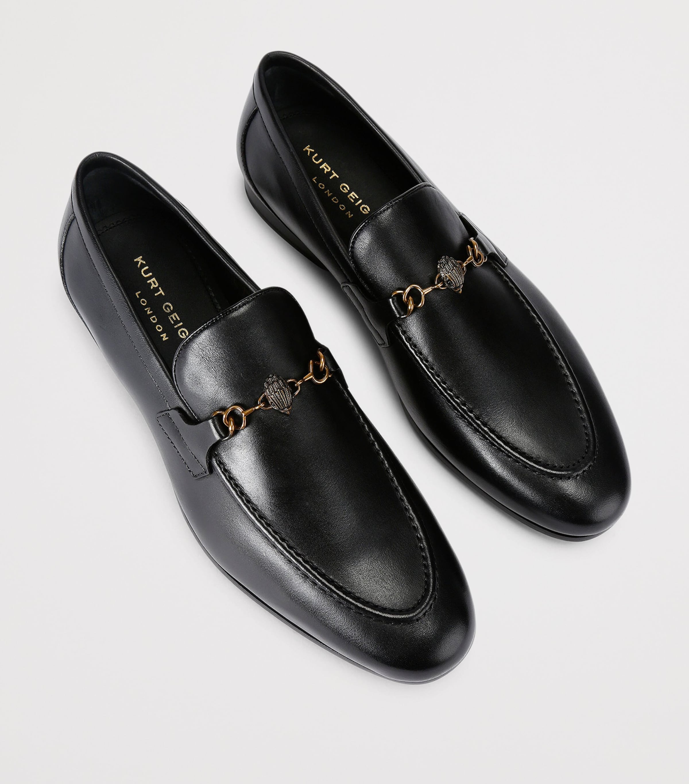 Kurt Geiger London Leather Alton Loafers Black Image 4