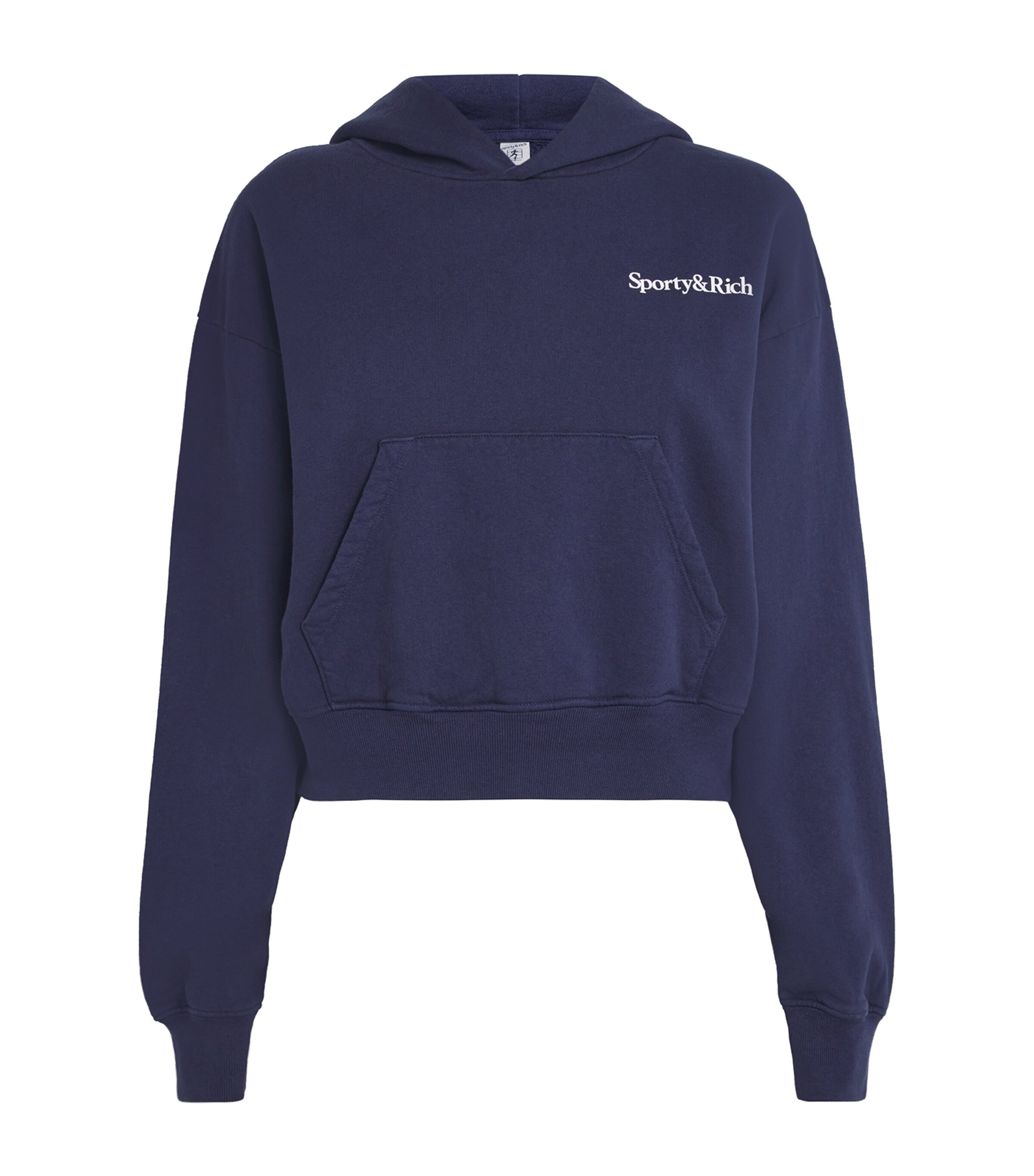 Sporty & Rich Health Is Wealth Cropped Hoodie | Women Clothing | Tops | Sweatshirts & Hoodies | Designers | Sporty & Rich