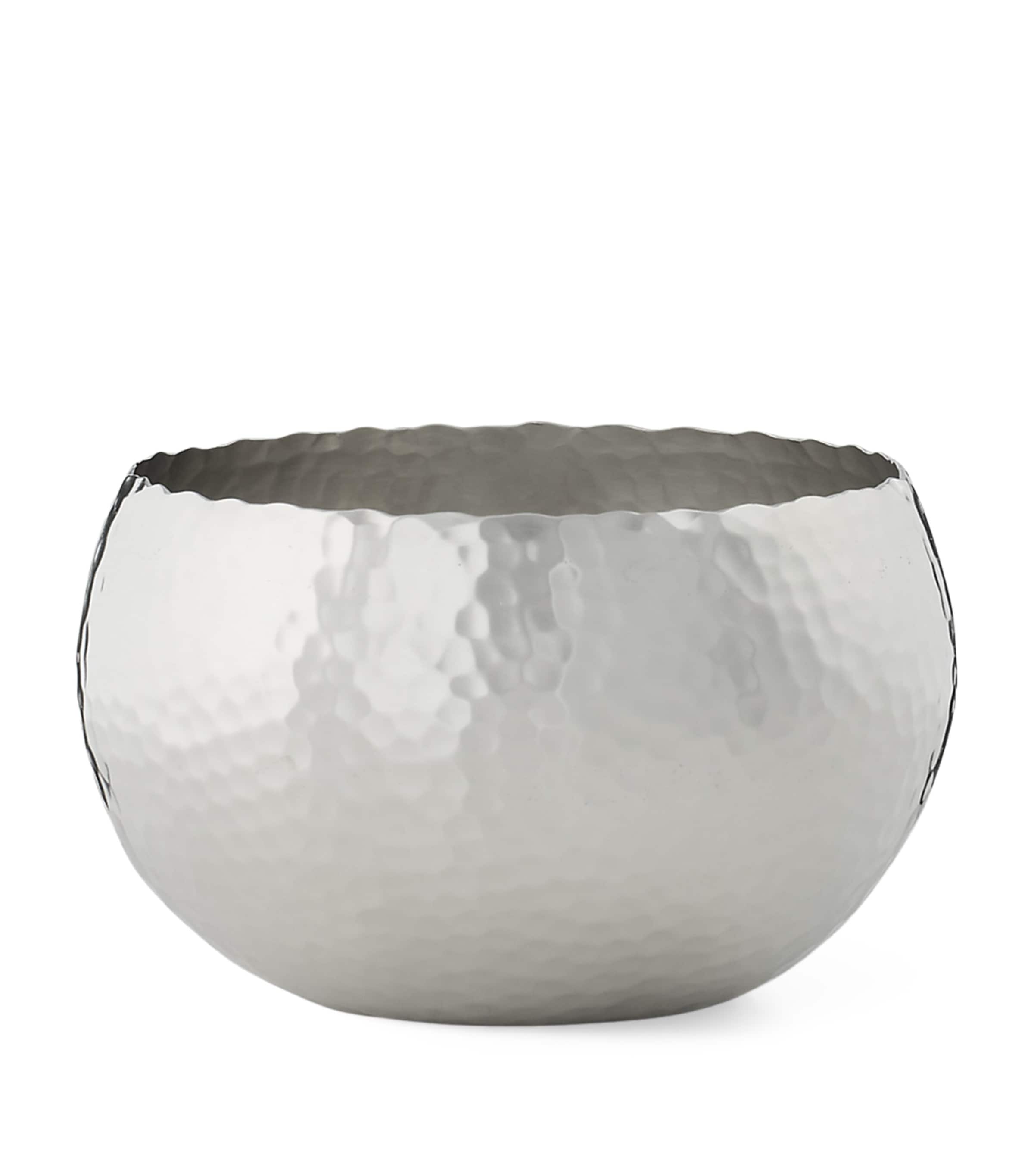 Set of 2 Hand-Hammered Evans Nesting Bowls SILVER Image 3