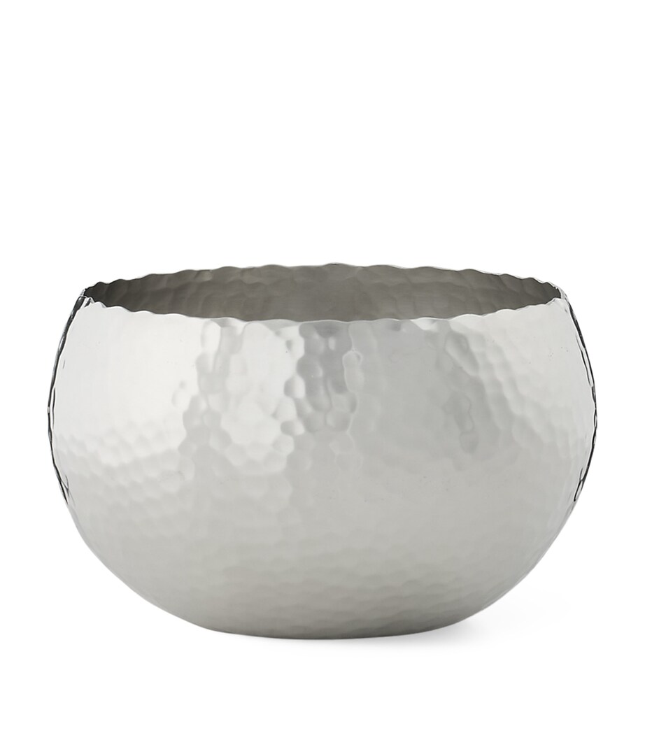 Set of 2 Hand-Hammered Evans Nesting Bowls SILVER Image 3