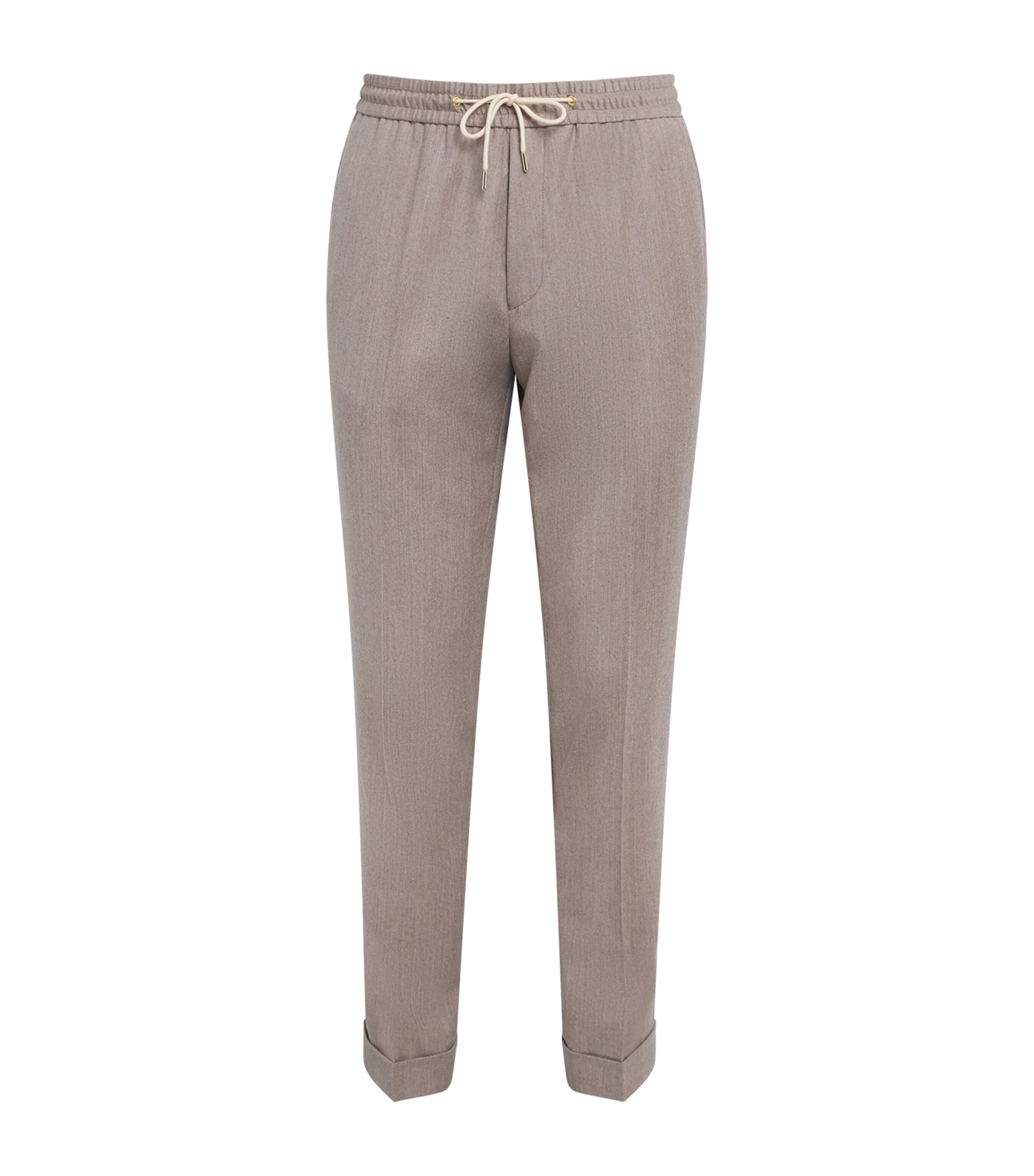 Paul Smith Mens Wool Drawstring Chinos Beige Image 1