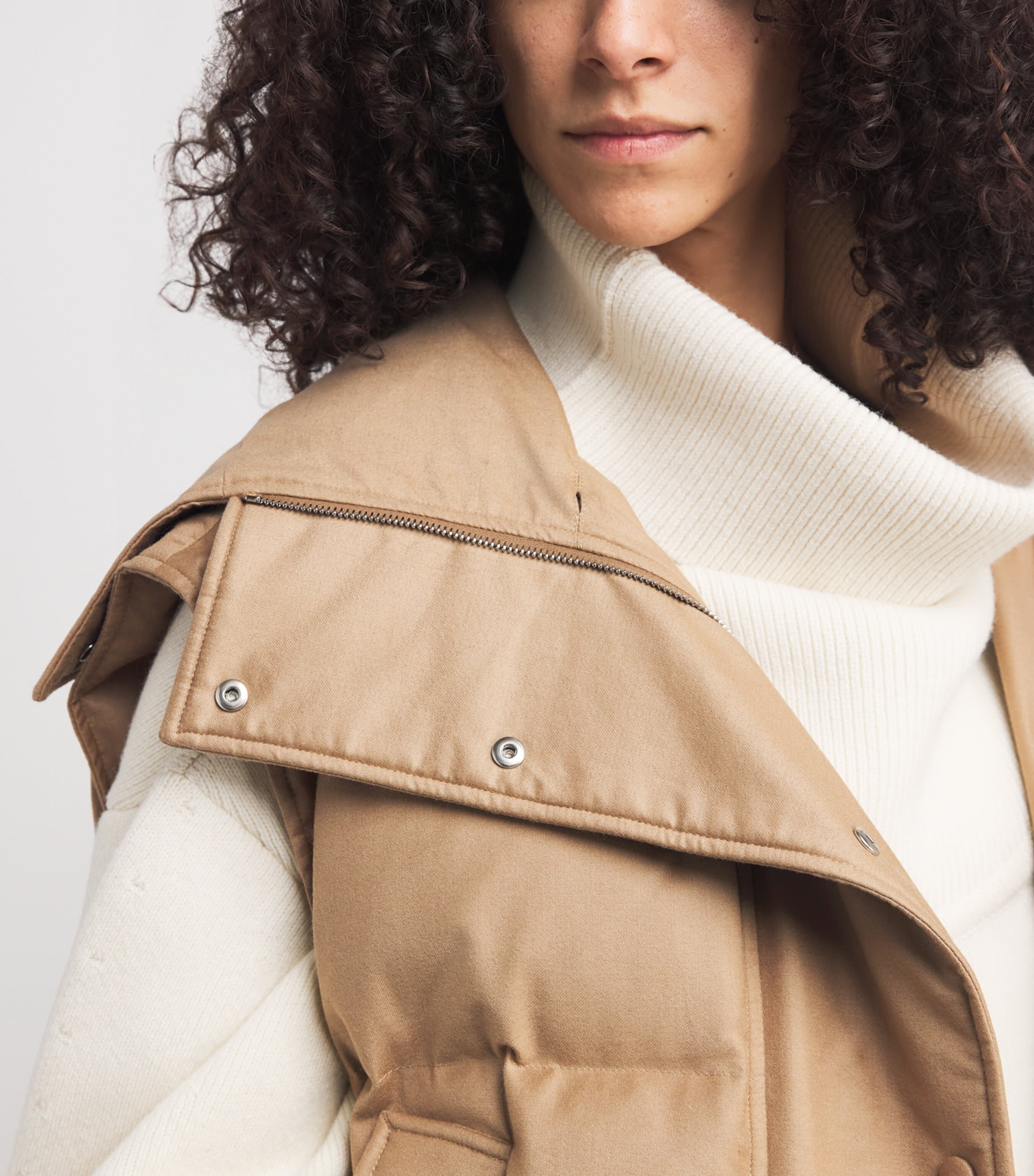 Down-Virgin Wool-Mink Gilet A2026 Image 7