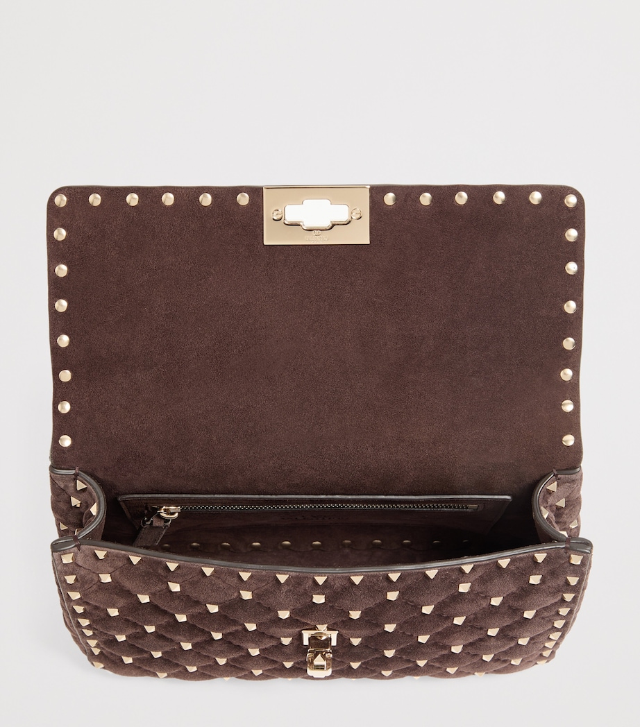 Valentino Garavani Medium Leather Rockstud Spike Top-Handle Bag Image 4