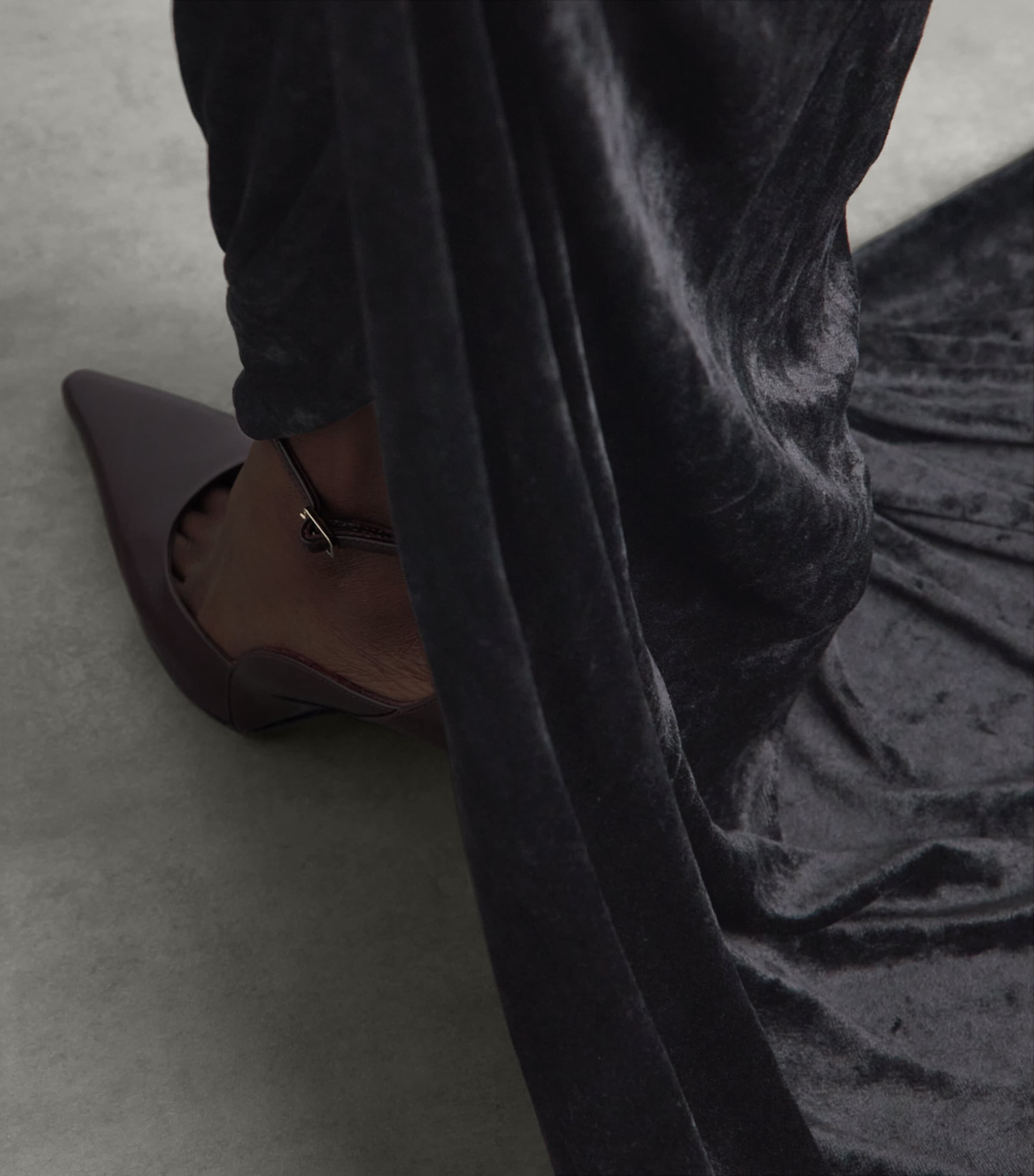 Rick Owens Womens Velvet Shailee Gown Black Image 5