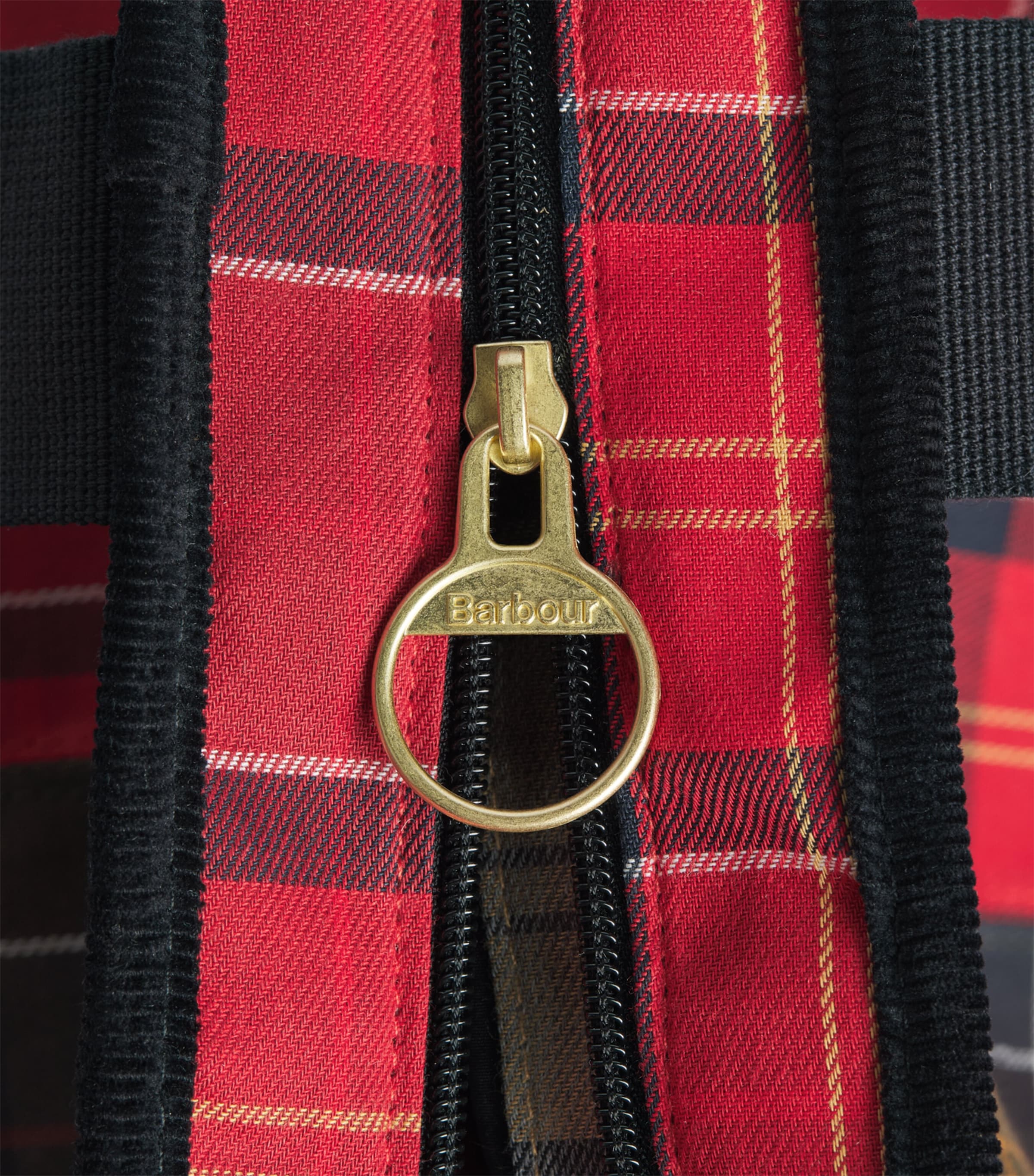 Barbour Cotton Mya Tartan Patchwork Tote Bag Clsc/cardinal/drs Image 3
