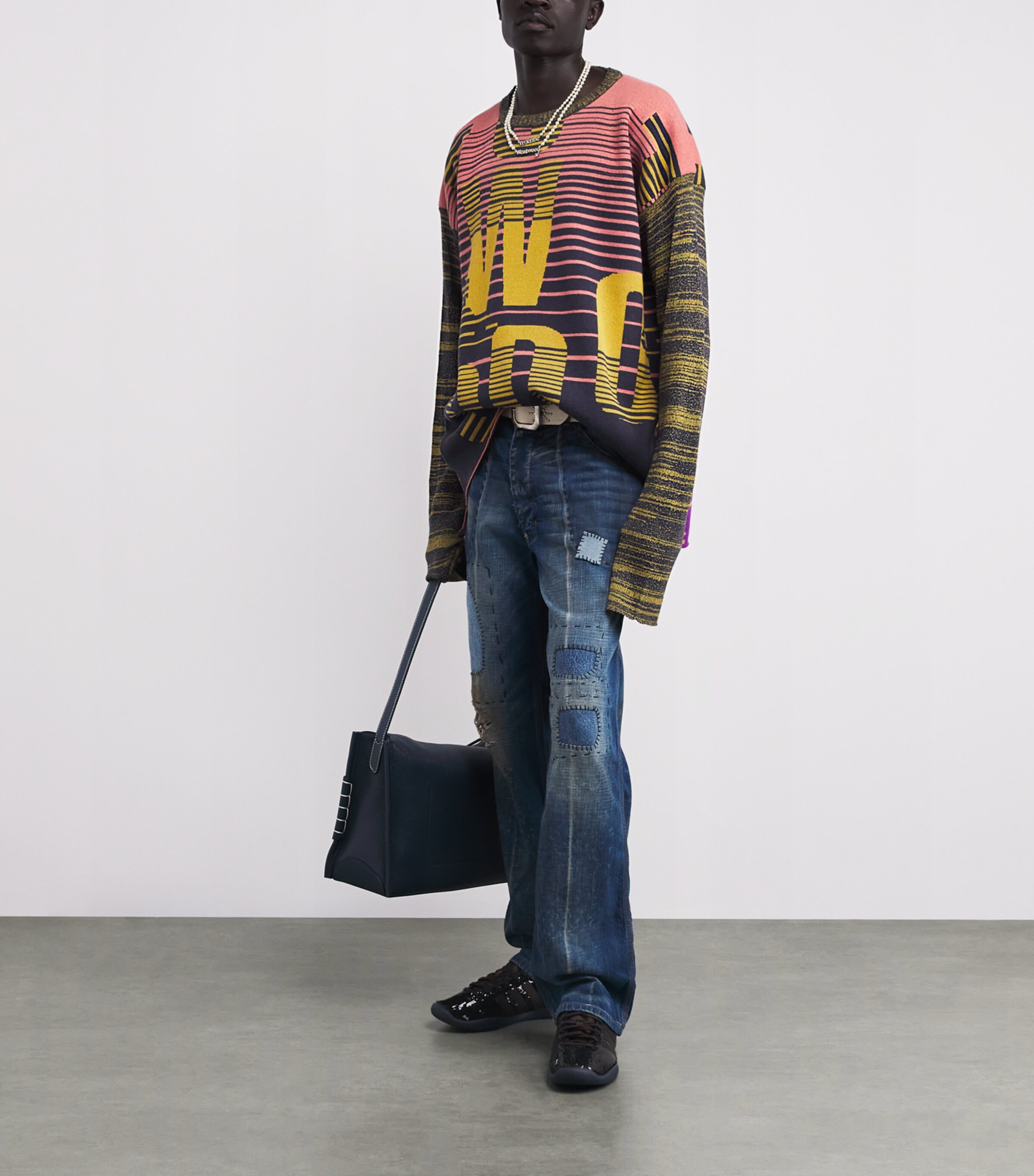 Knitted Logo Sweatshirt O102 MULTI Image 2