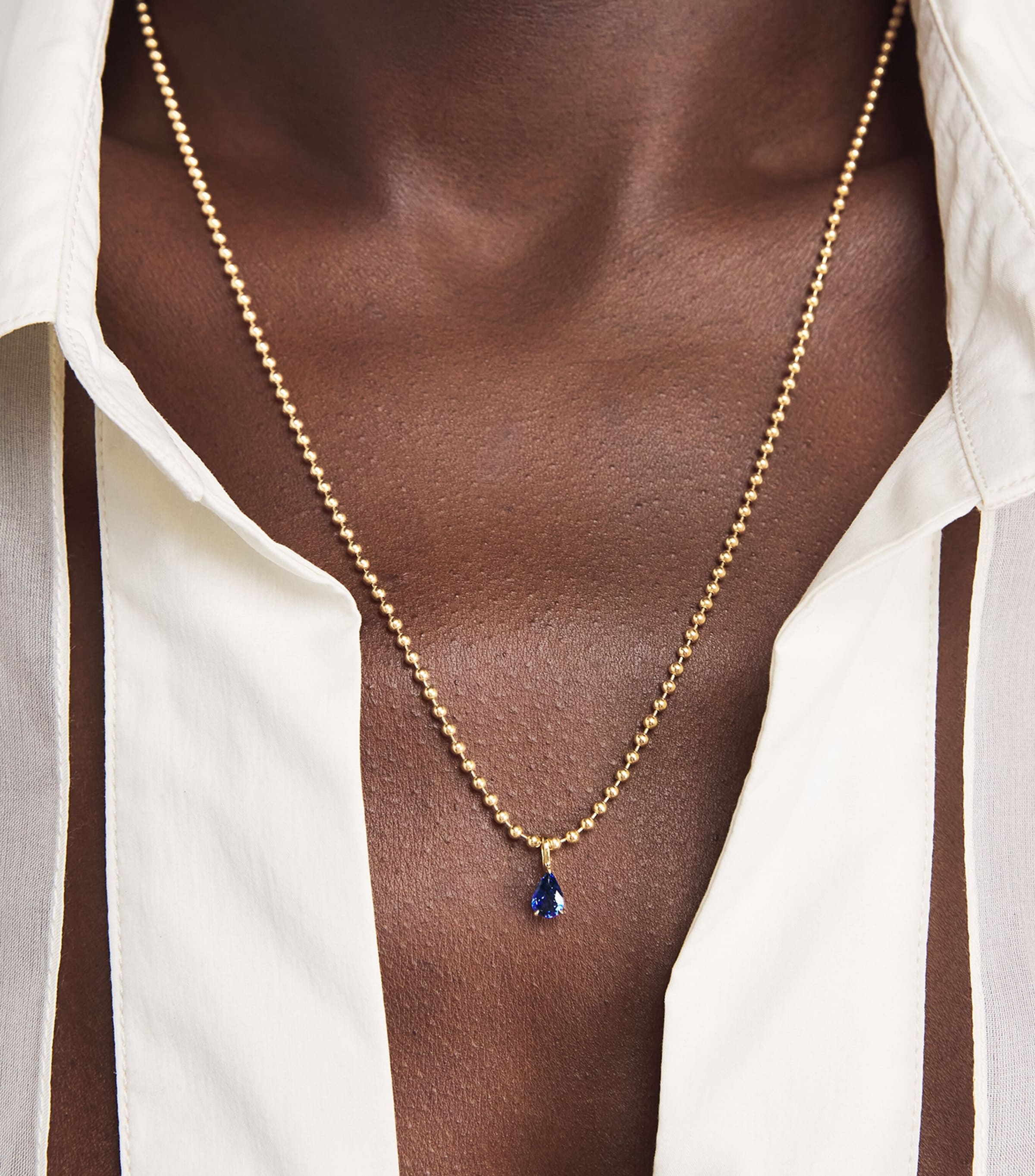 Anita Ko Yellow Gold and Sapphire Pendant Necklace Yellow Gold Image 4