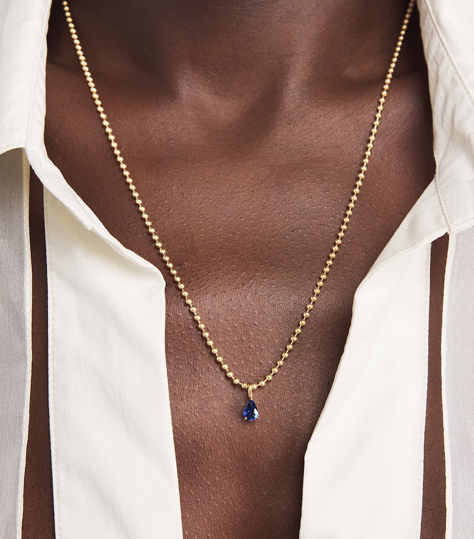 Anita Ko Yellow Gold and Sapphire Pendant Necklace Yellow Gold Image 4