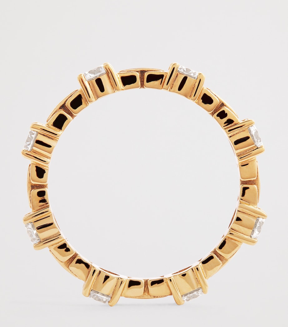 Large Yellow Gold and Diamond Pirouette Ring YELLOW GOLD Image 3