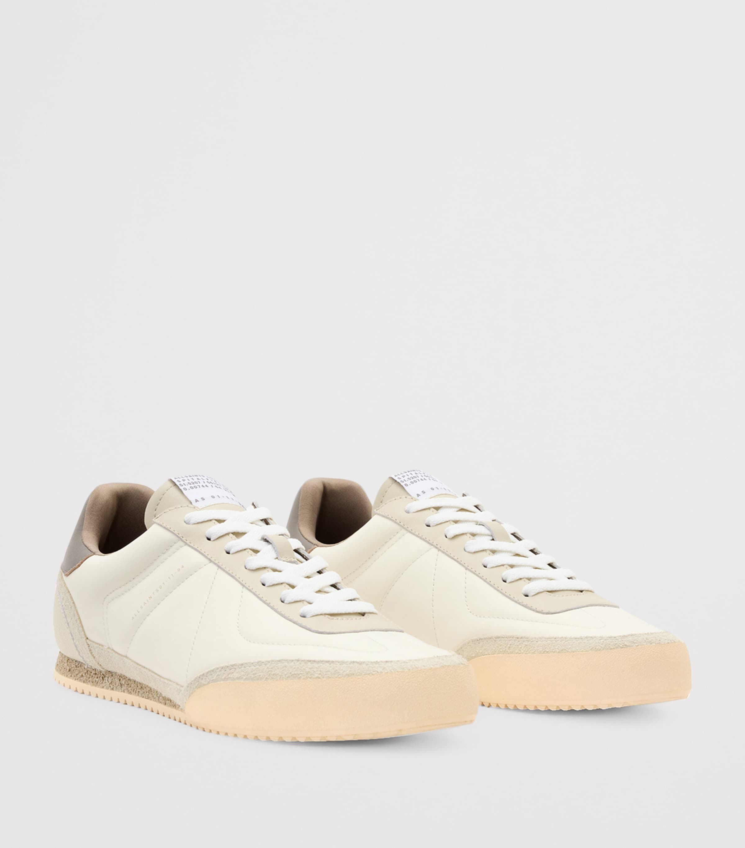 Leather Harri Low-Top Sneakers CHALK WHITE Image 3