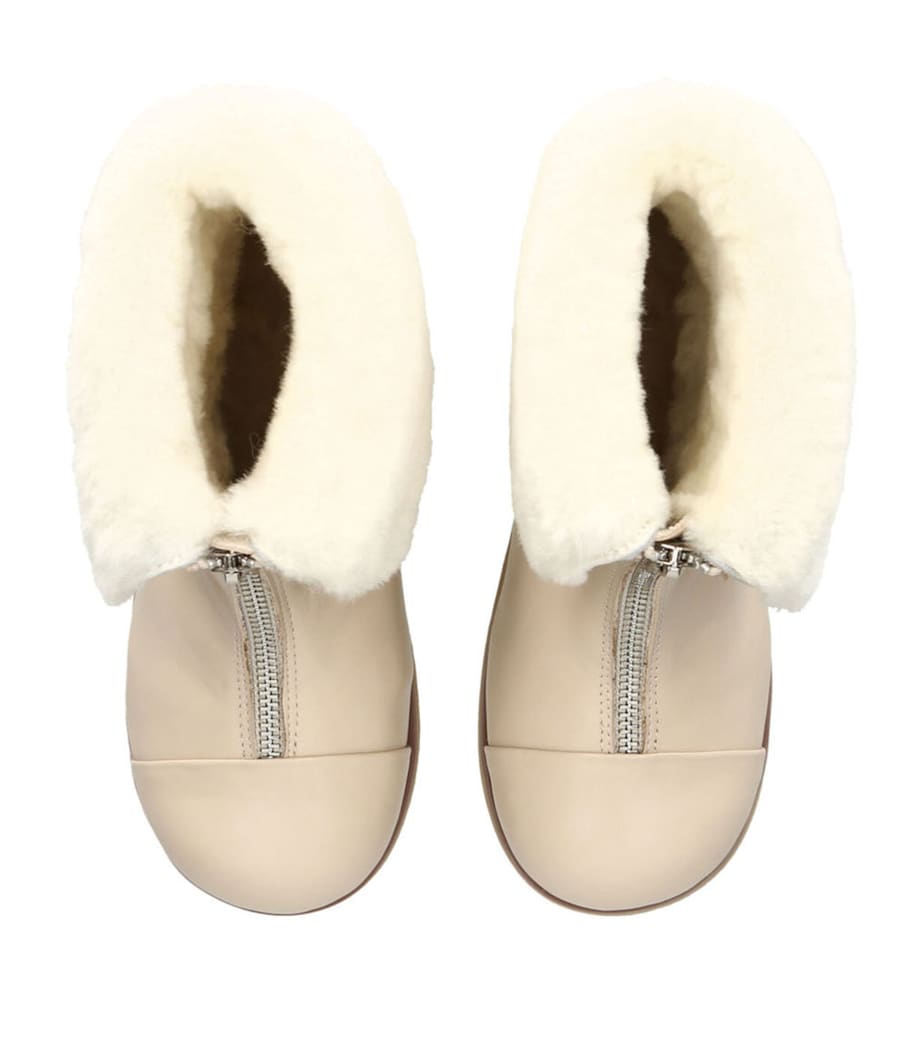 Leather-Shearling Ivy 3.0 Boots CREAM Image 4