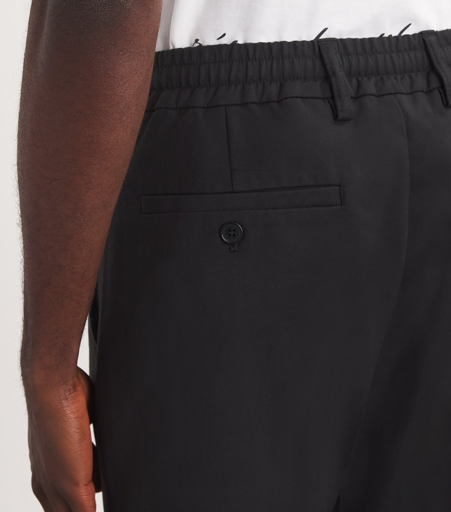 Organic Cotton-Blend Tapered Trousers BLACK #999 Image 6