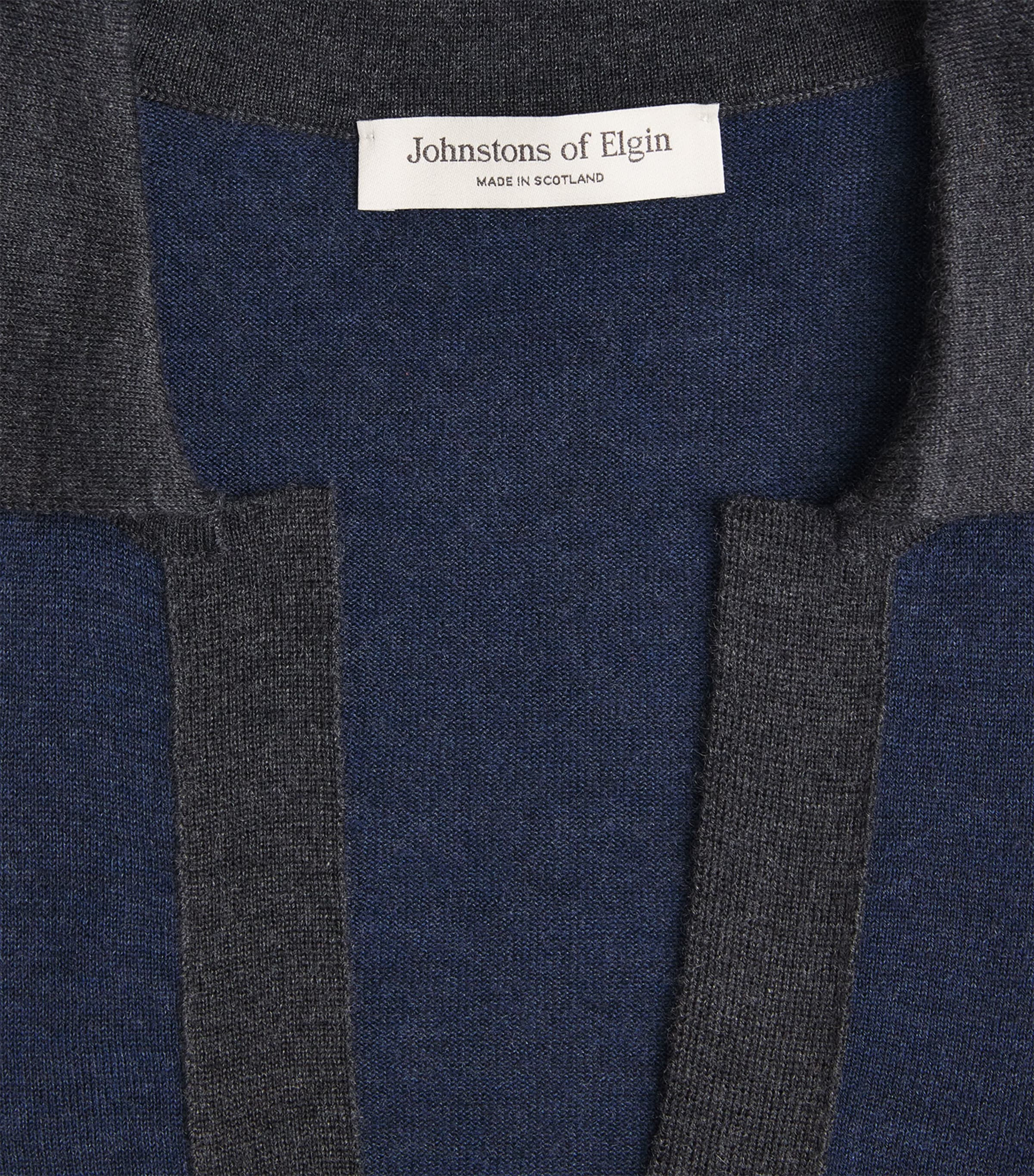 Johnstons Of Elgin Womens Cashmere Dee Polo Shirt Barr Nvy/coal Image 6