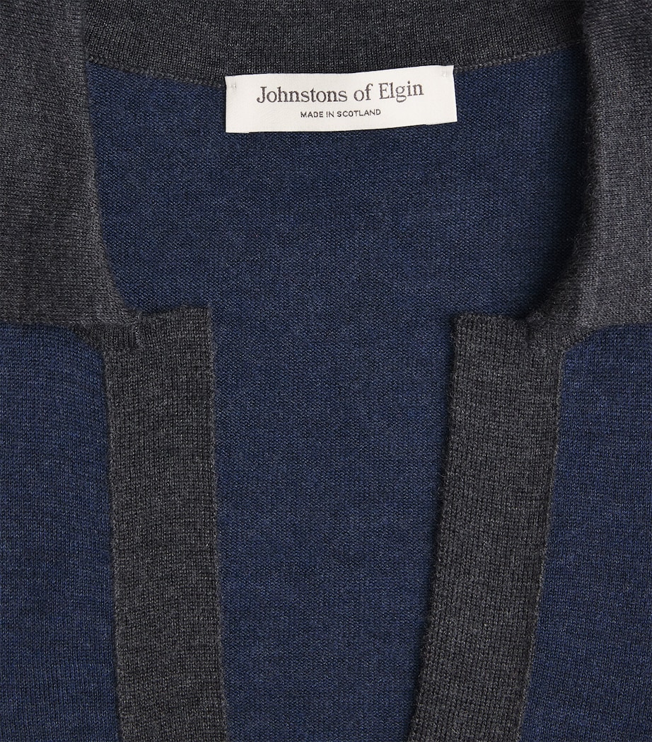 Johnstons Of Elgin Womens Cashmere Dee Polo Shirt Barr Nvy/coal Image 6