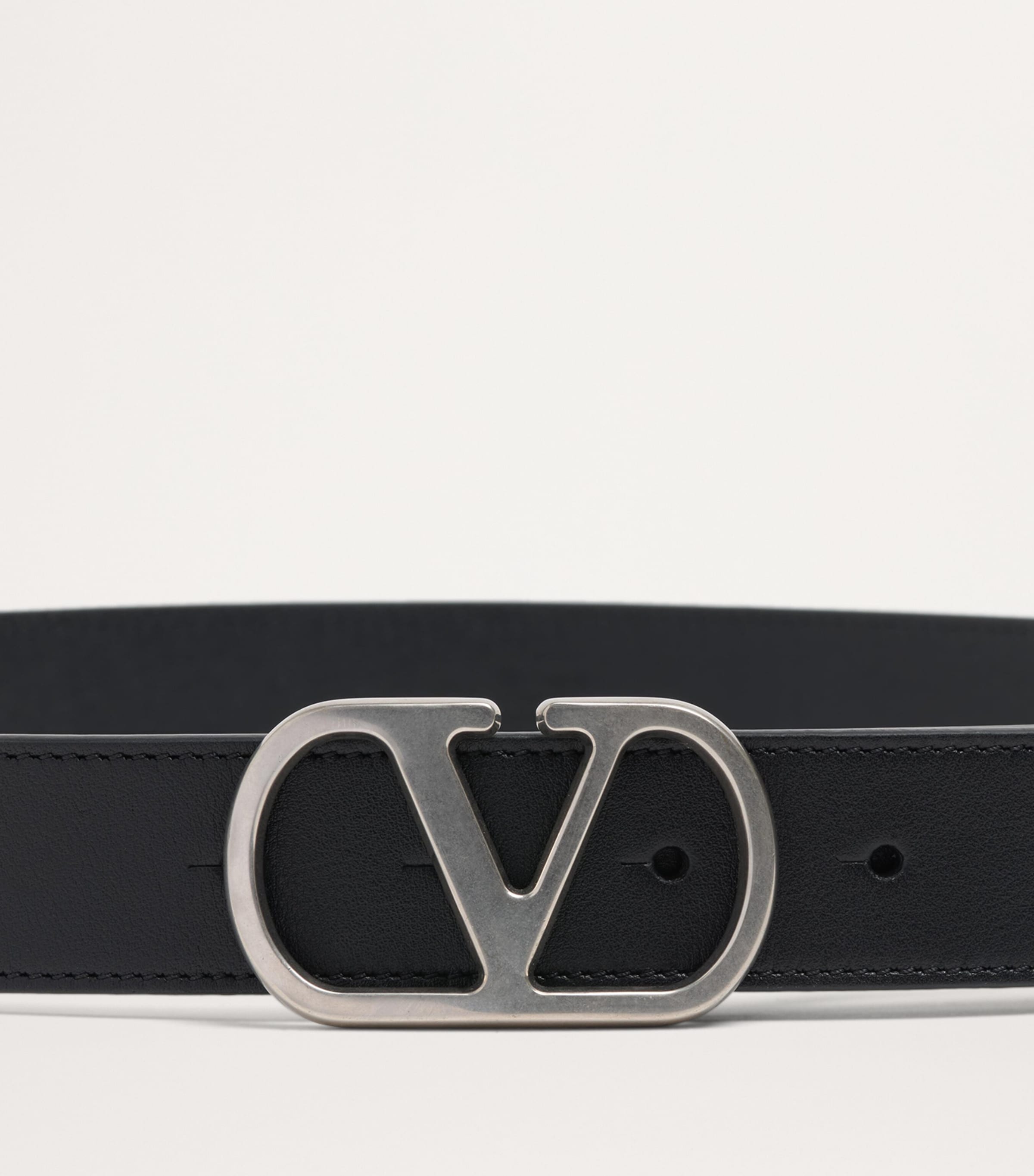 Leather VLogo Signature Belt 0NO Image 4
