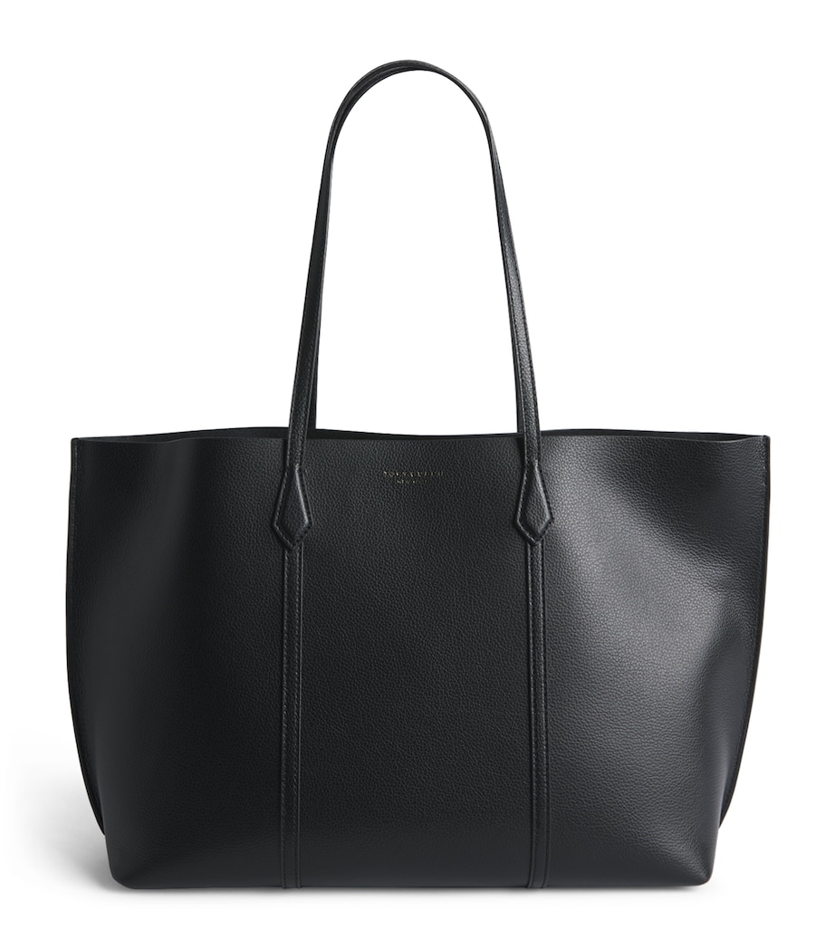 Tory Burch Leather Perry Tote Bag Black Image 1