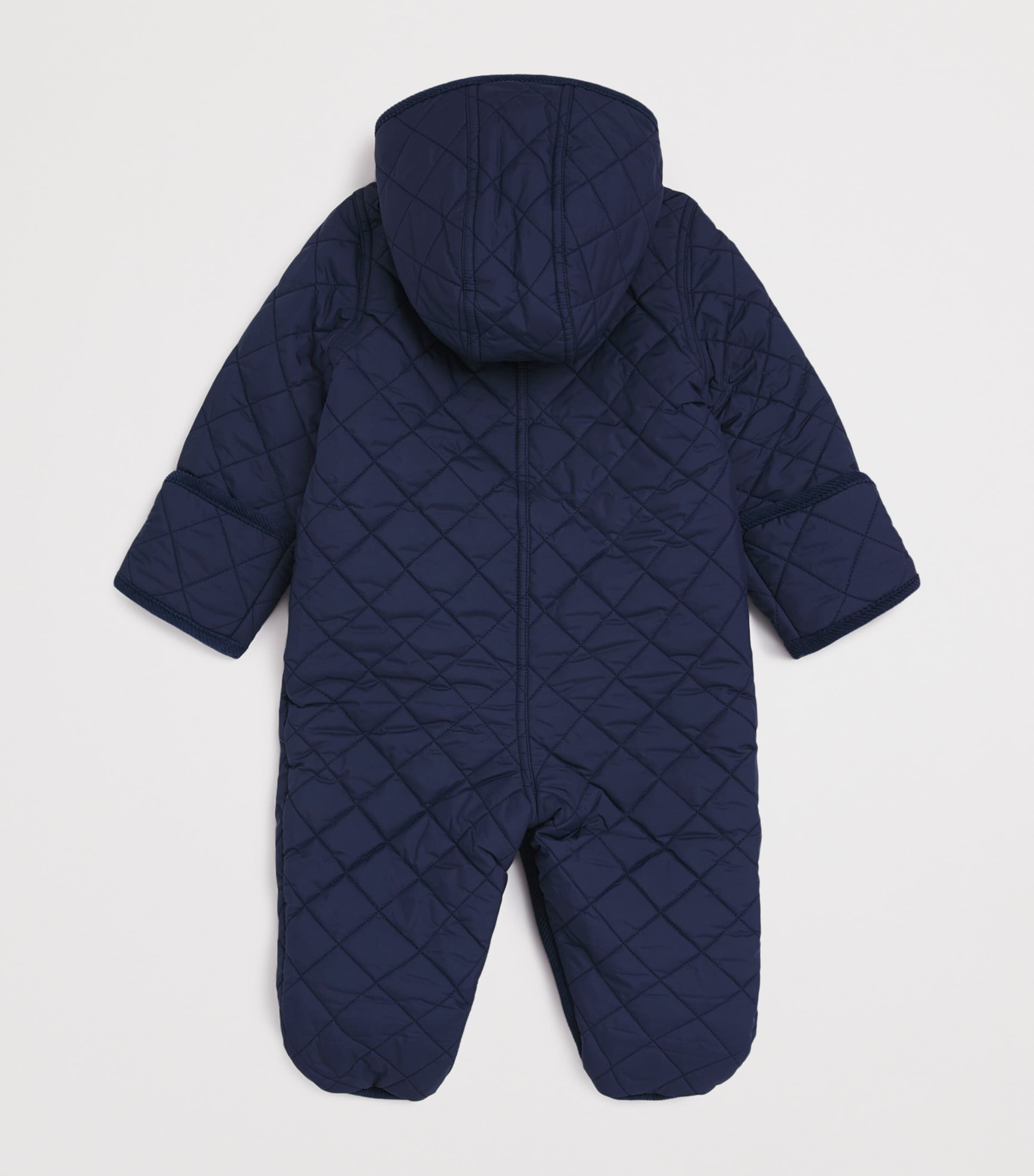 Hooded Barn Ski Suit (3-9 Months) NAVY Image 2