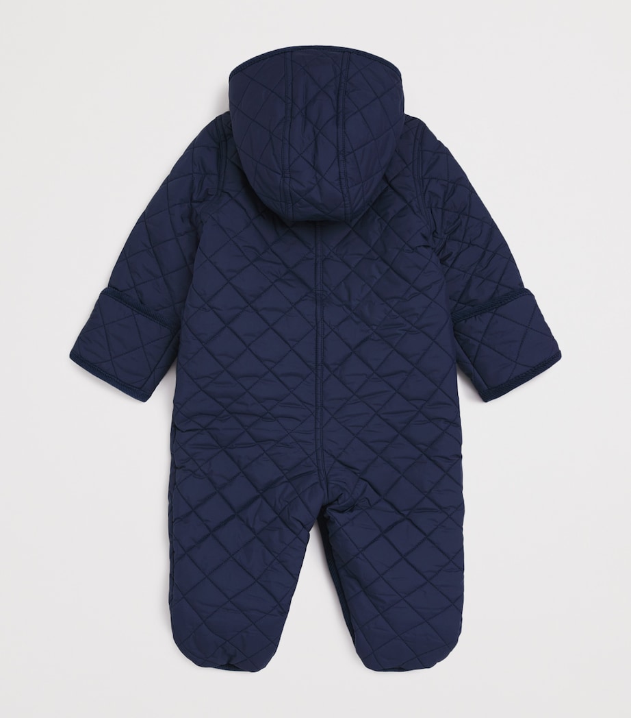 Hooded Barn Ski Suit (3-9 Months) NAVY Image 2