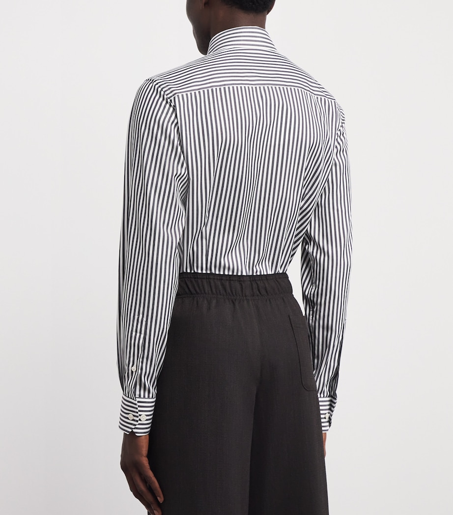 Organic Cotton Twill Bengal Stripe Shirt DARK GREY Image 4