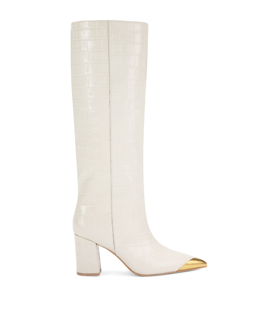 Leather Regent Knee-High Boots BONE Image 1