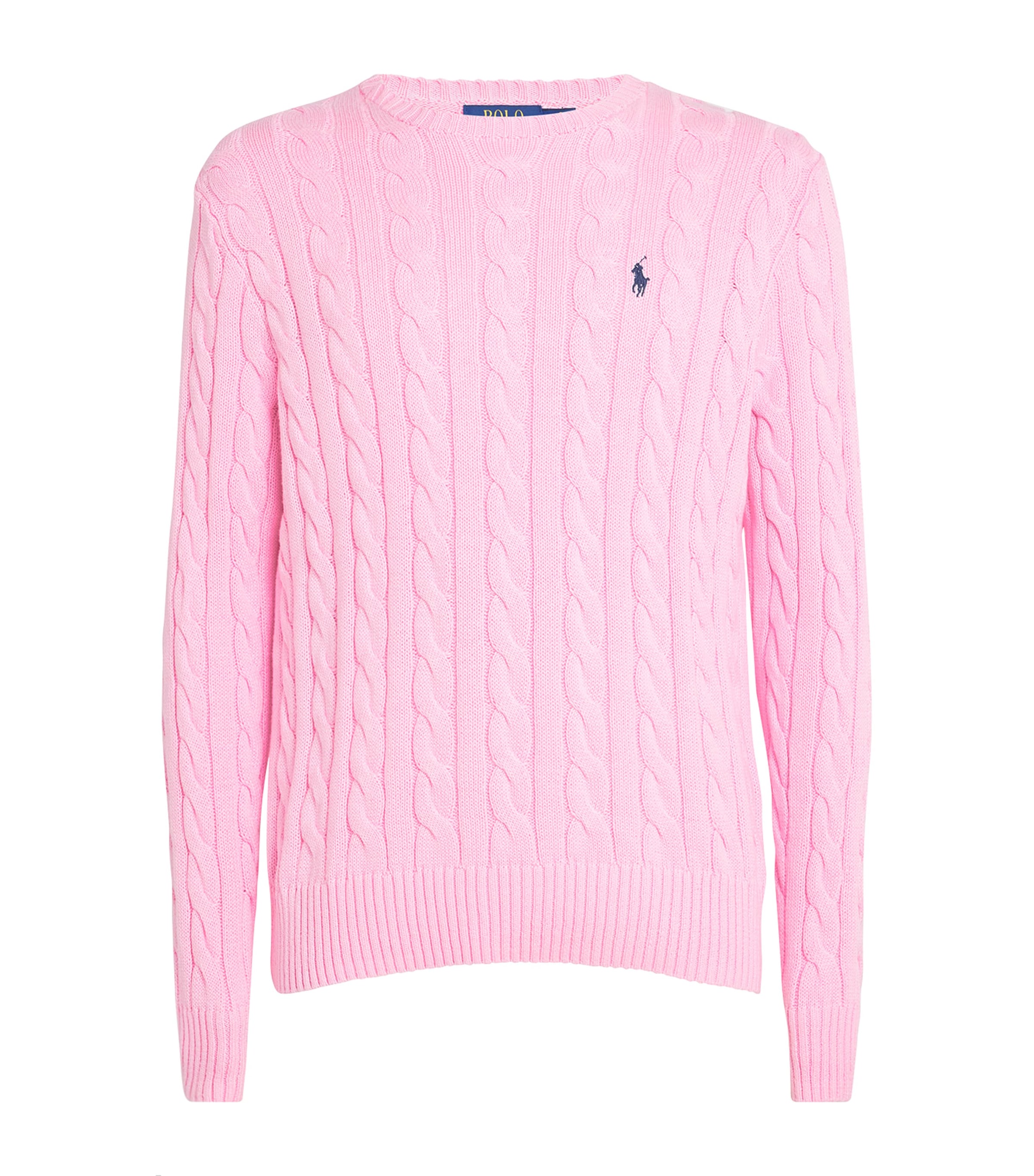 Shop Polo Ralph Lauren Cotton Cable-knit Sweater In Pink