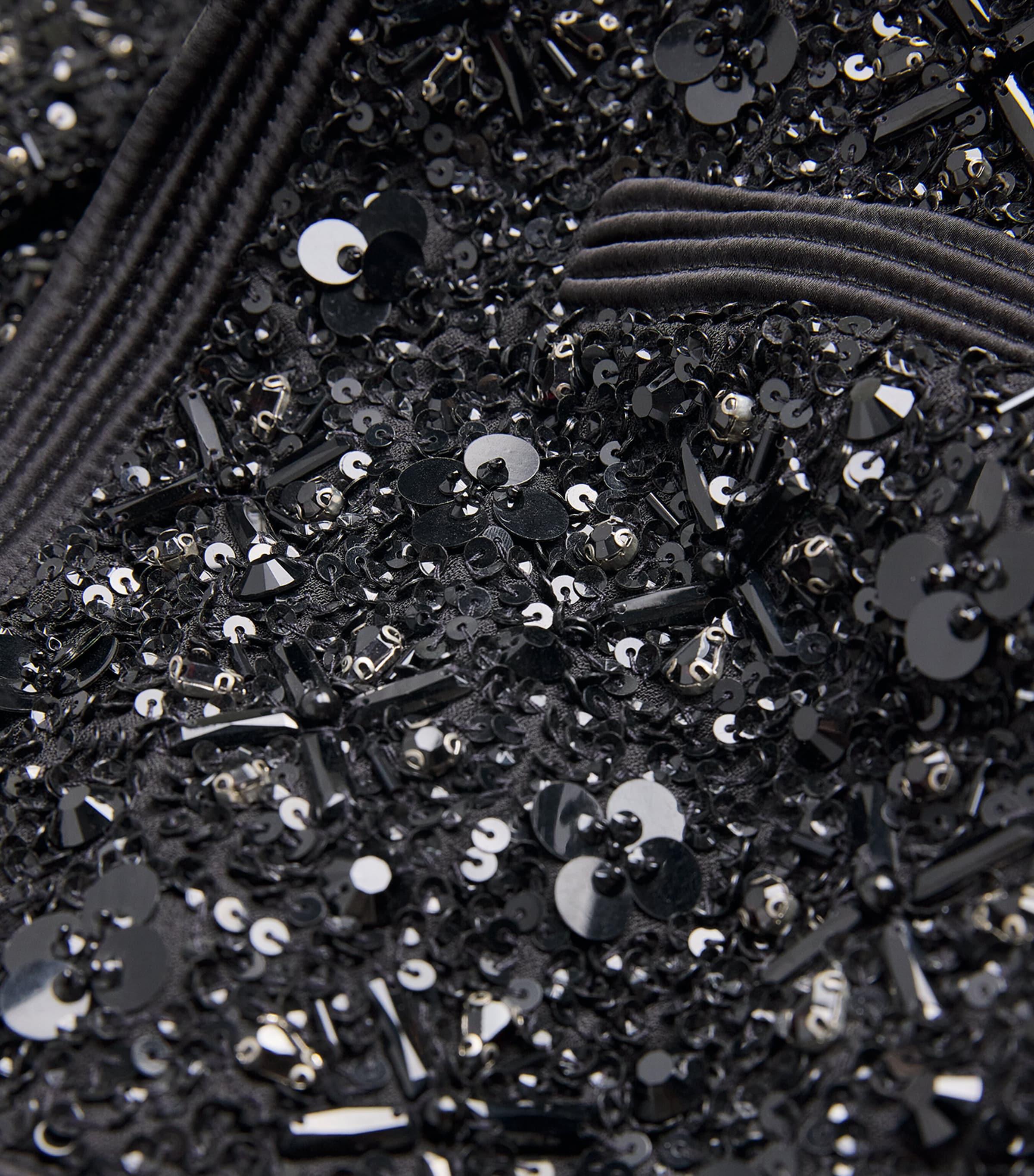 Crepe Embellished Rosine Jacket B0002 BLACK Image 2