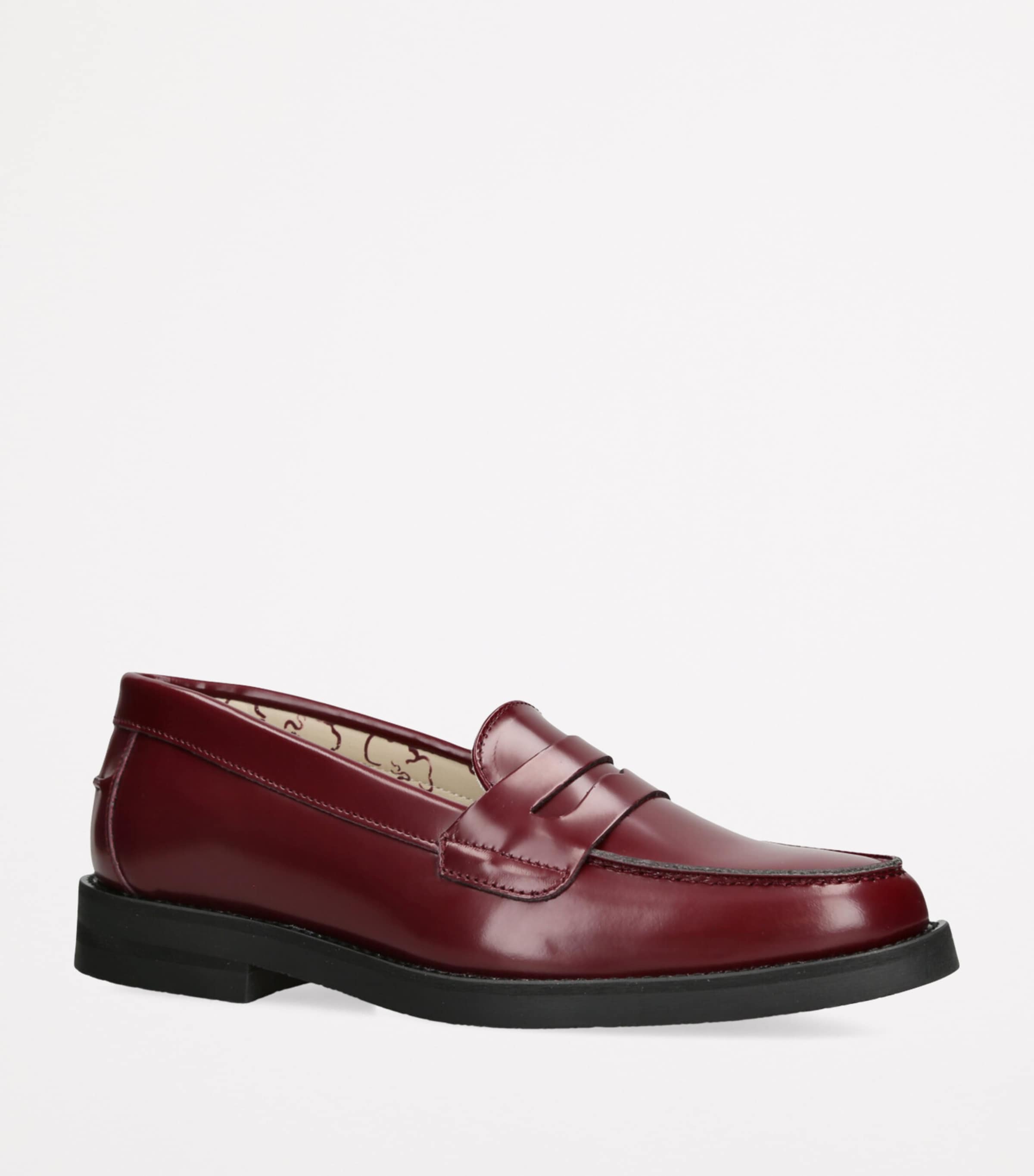 Leather Wilde Penny Loafers WINE Image 3