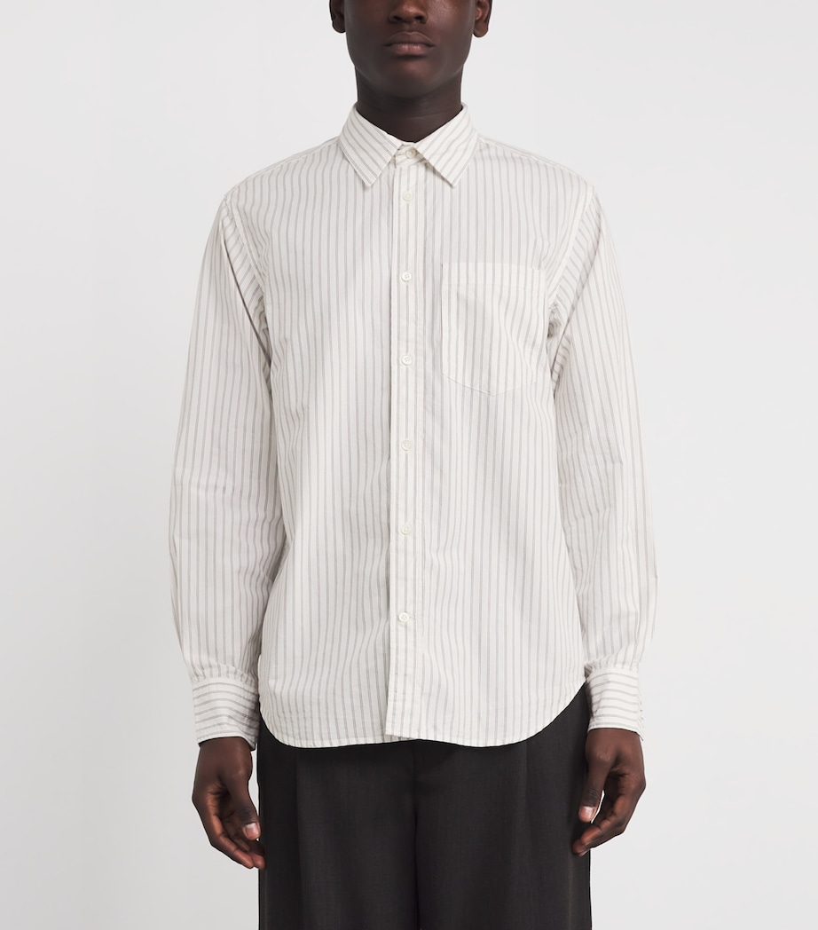 Cotton Stripe Shirt ECRU STRIPE Image 3