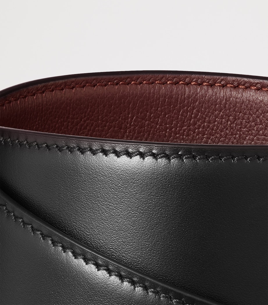 Cartier Leather Reversible Santos de Cartier Belt Black Image 8