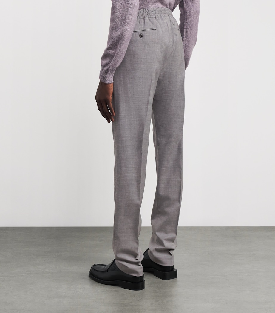 Stretch-Wool Drawstring Trousers 21 LIGHT GREY Image 4