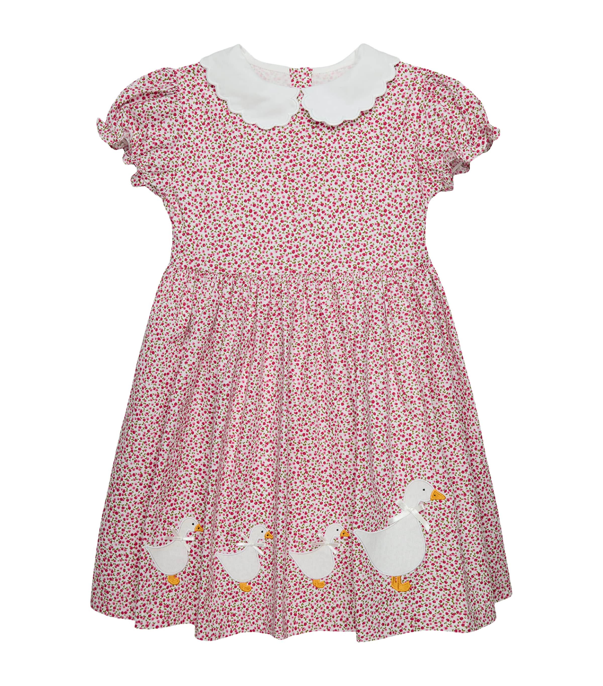 Ditsy Duck-Appliqué Dress (2-5 Years) RED CHERRY DITSY Image 1
