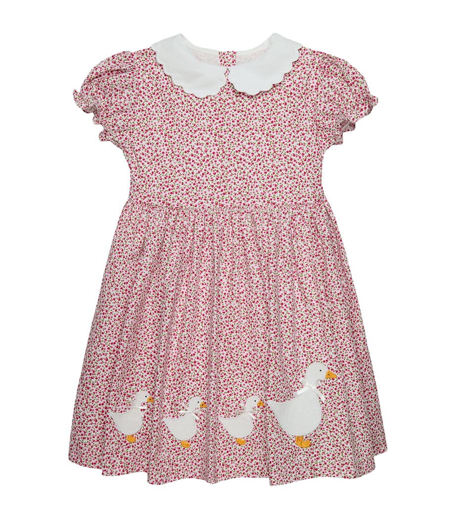 Ditsy Duck-Appliqué Dress (2-5 Years) RED CHERRY DITSY Image 1