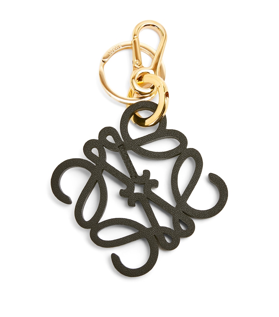 Leather Anagram Charm ORANGE/GOLD Image 2