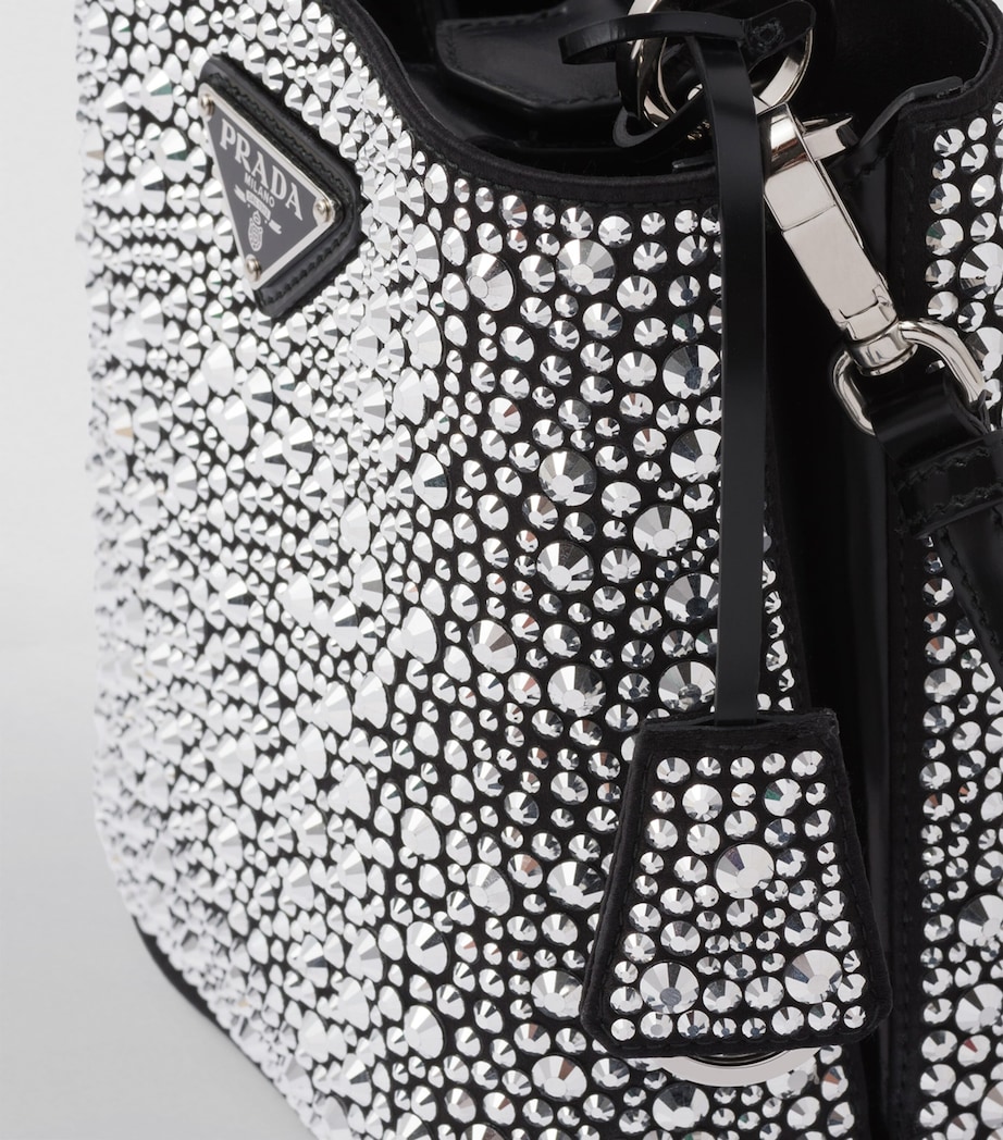 Prada Satin Embellished Panier Shoulder Bag Image 5