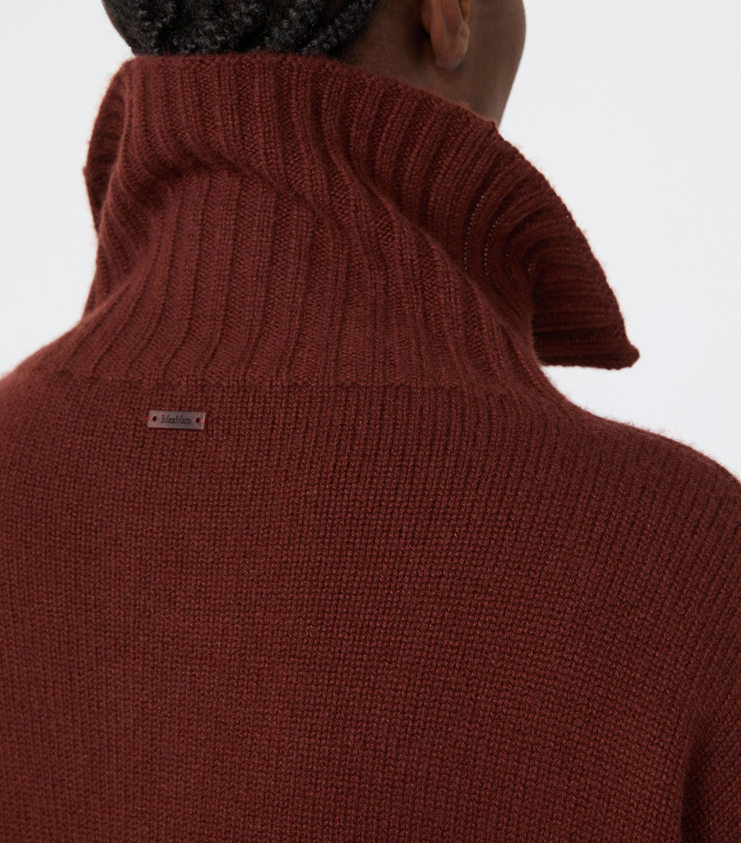 Max Mara Womens Cashmere Quarter-Zip Sweater Rust Image 5