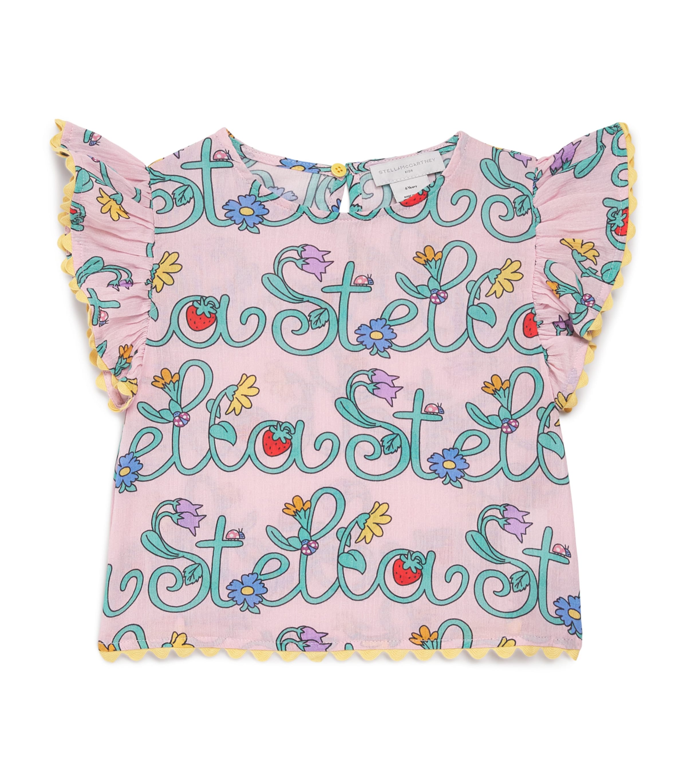 Cotton Logo Cap-Sleeve T-Shirt (2-14+ Years) 51RMCROSA/MULTICOLOR Image 1