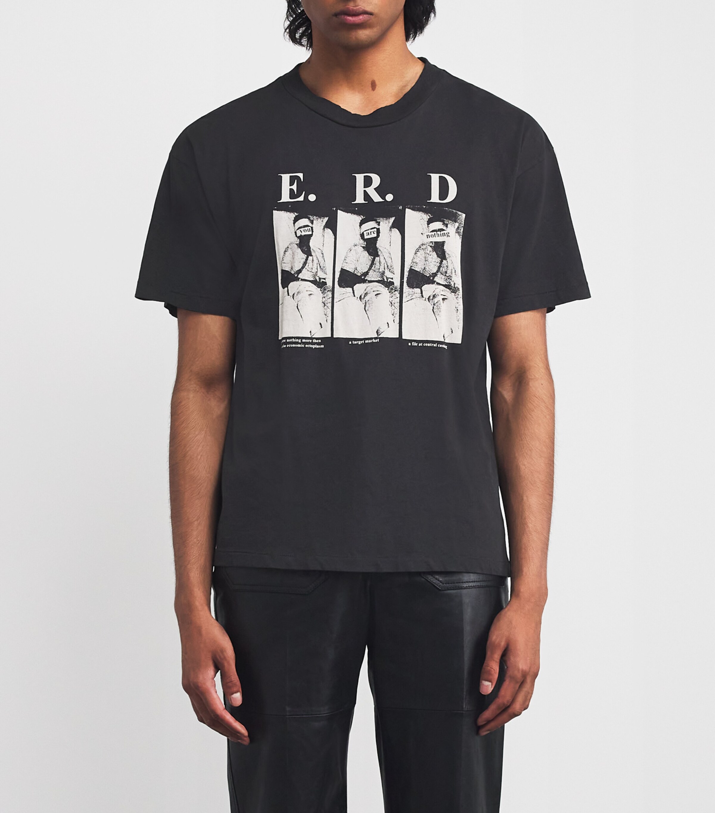 Enfants Riches Déprimés Mens Cotton You Are Nothing T-Shirt Faded Black Image 3