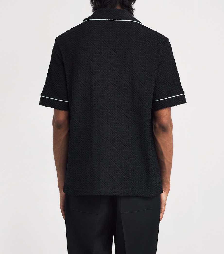 Towelling Monogram Shirt BLACK Image 4
