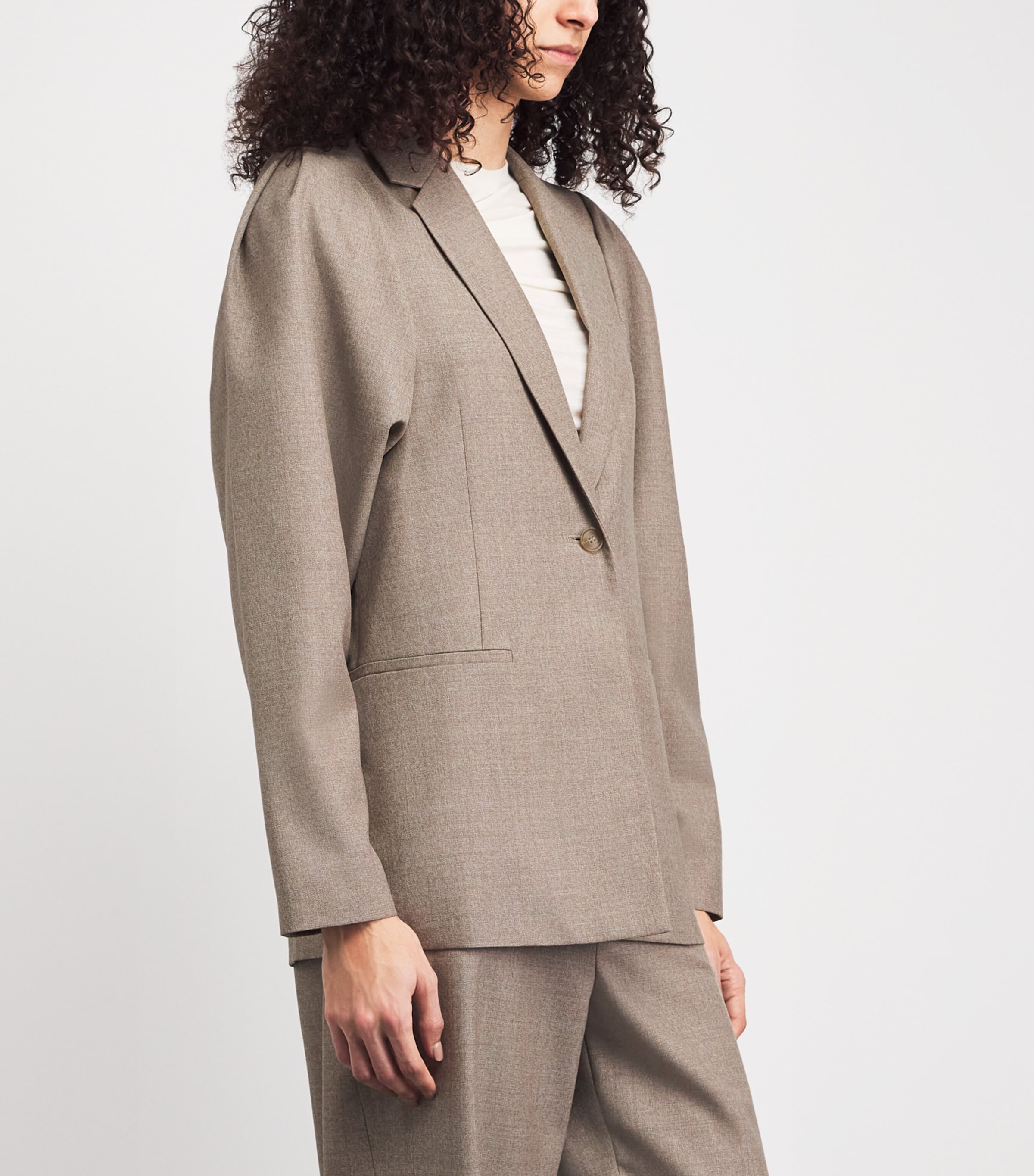 Wool Blazer 0106 DARK CAMEL Image 4