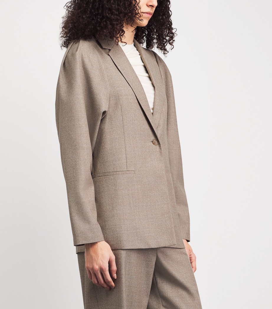 Wool Blazer 0106 DARK CAMEL Image 4