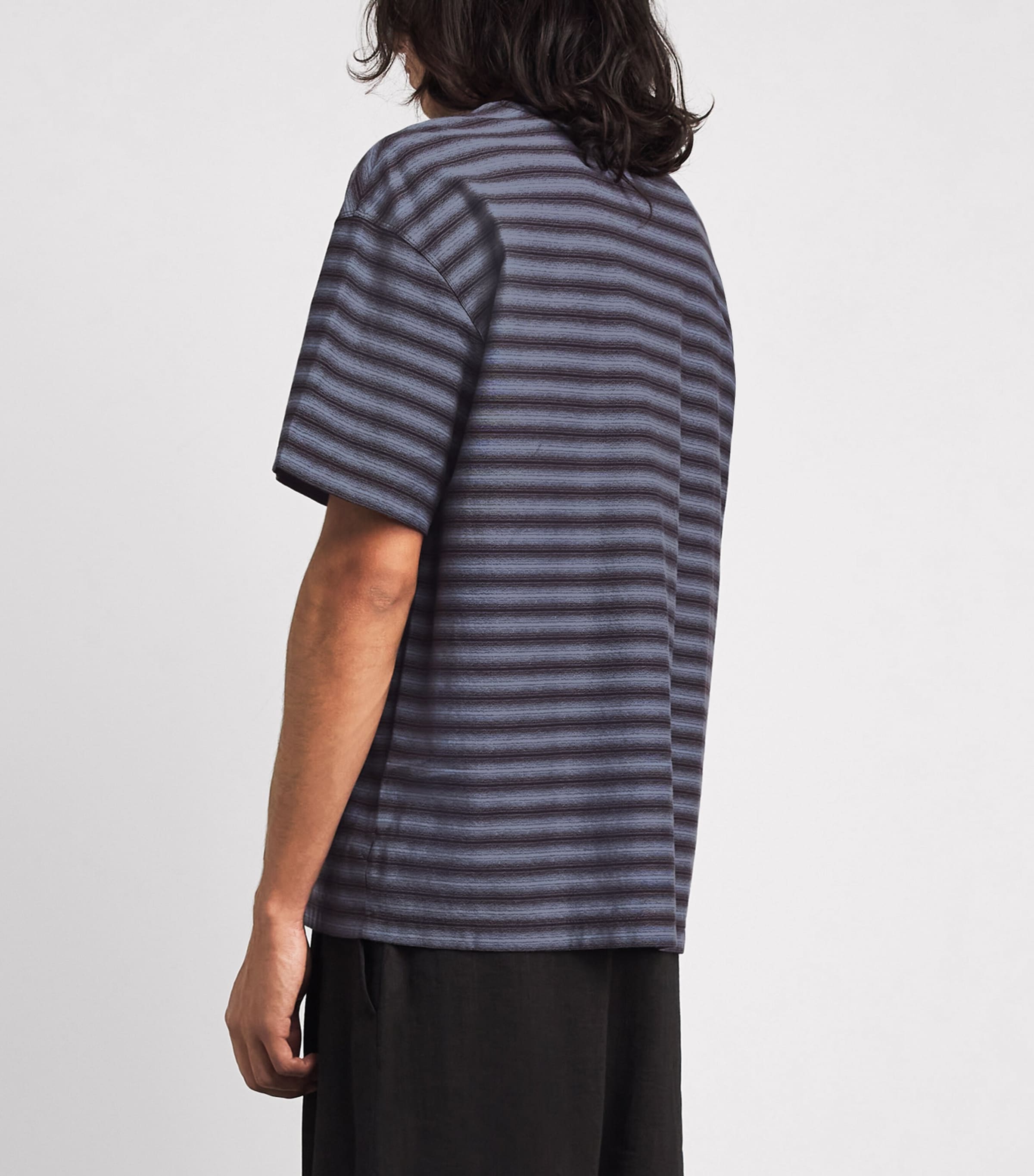 NN.07 Mens Organic Cotton Stripe T-Shirt Blue Stripe Image 5