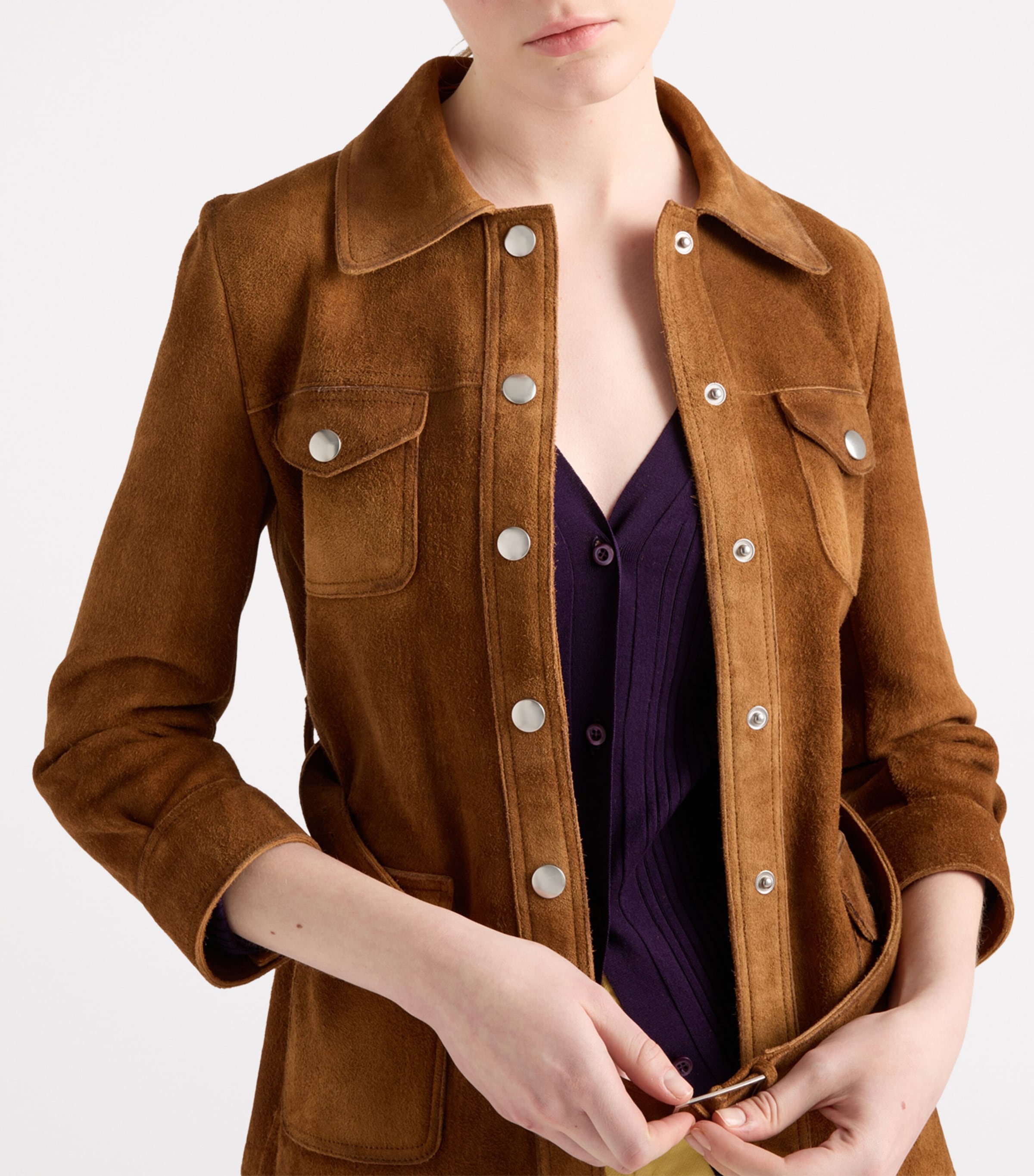 Cotton Slim-Fit Cardigan F0030 Image 3