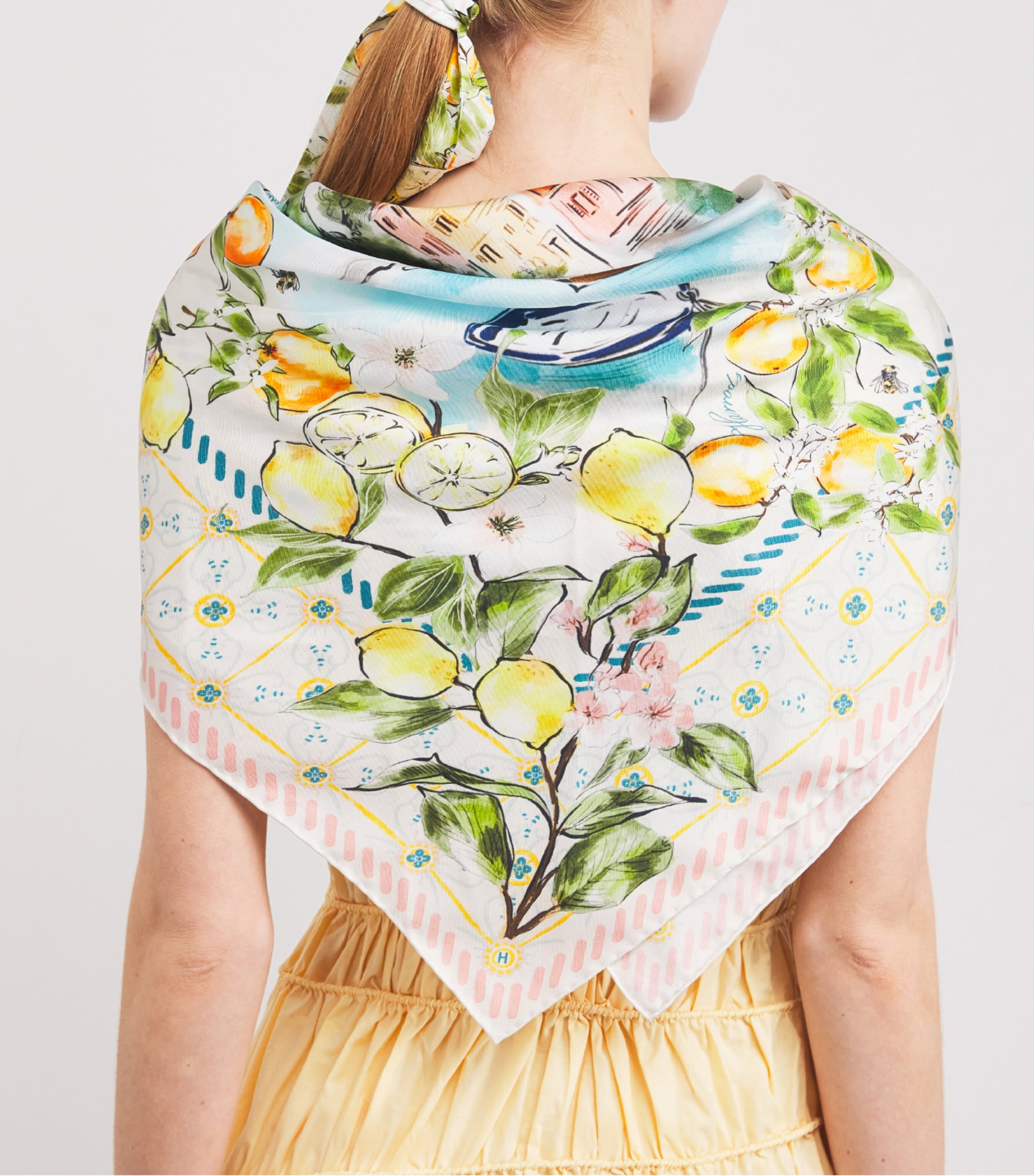 Silk High Summer Scarf YELLOW Image 2