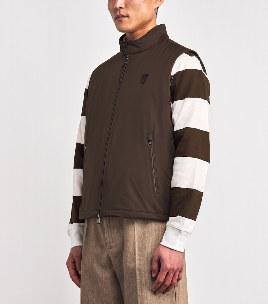 Gabardine Logo Gilet DARK BEECH Image 3