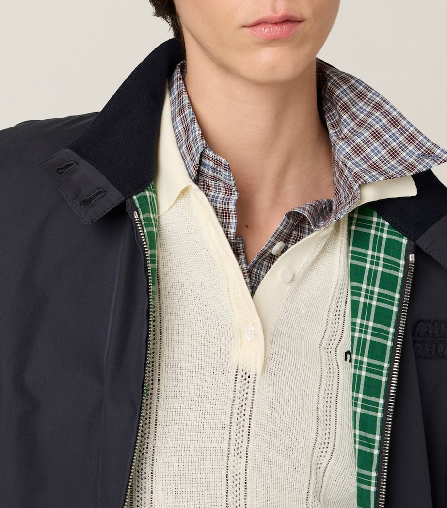 Cotton-Blend Panama Blouson Jacket F0008 Image 4