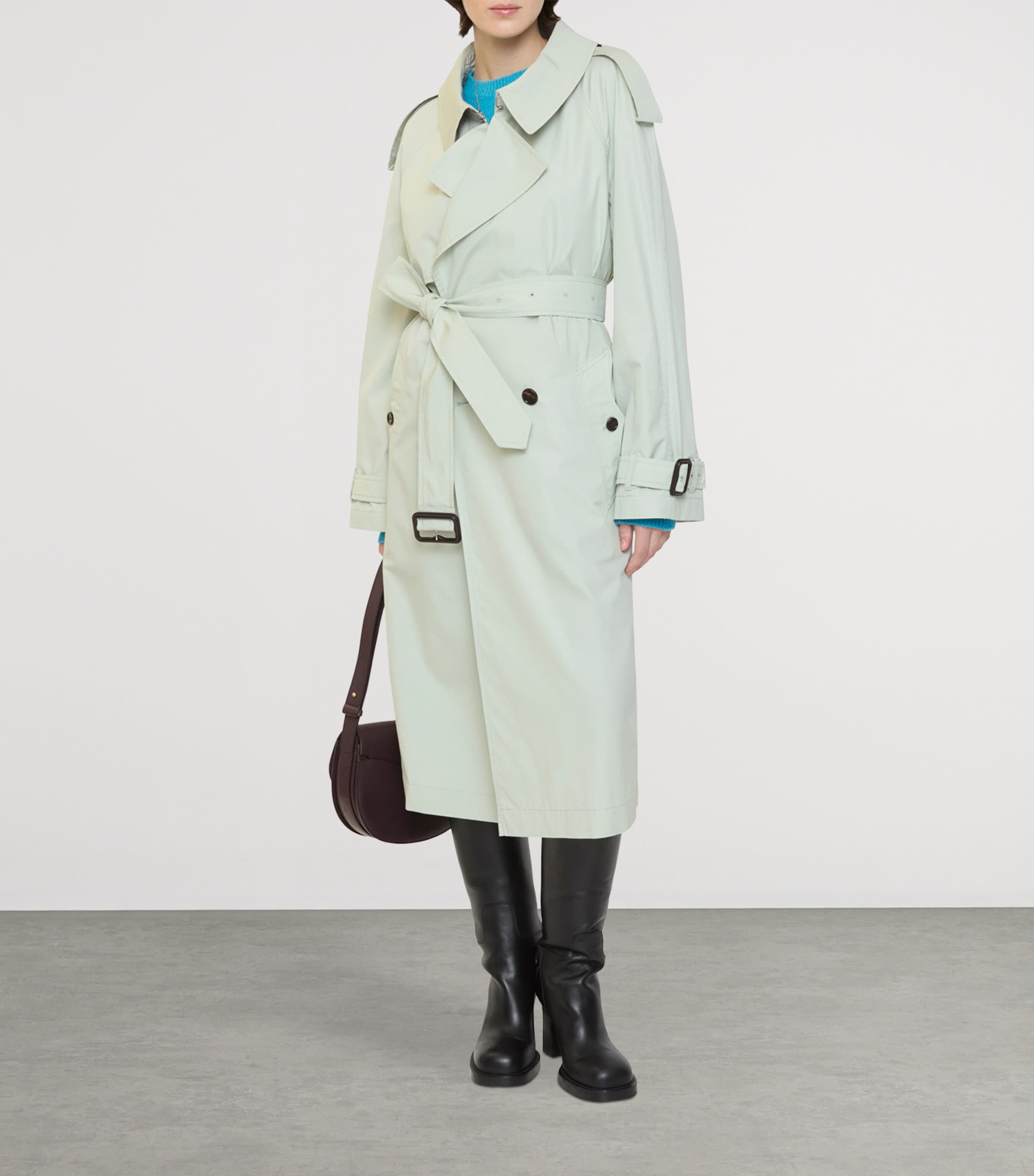 Cotton Canvas Fitzrovia Trench Coat SEAFOAM GREEN WW PRO Image 4